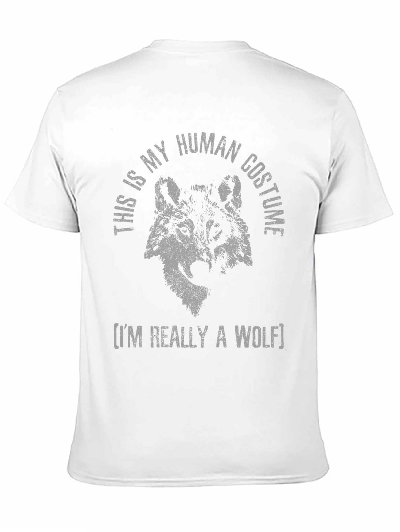 Funny Wolf Human Costume Graphic T-Shirt