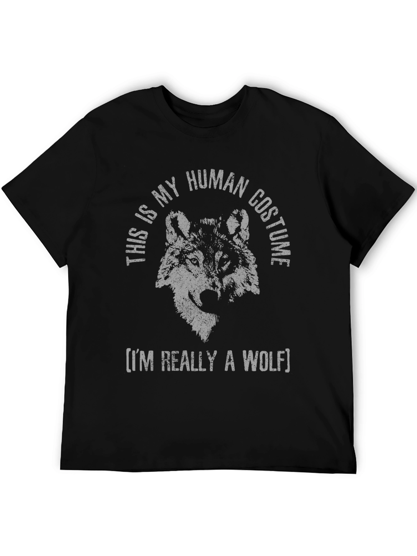 Funny Wolf Human Costume Graphic T-Shirt