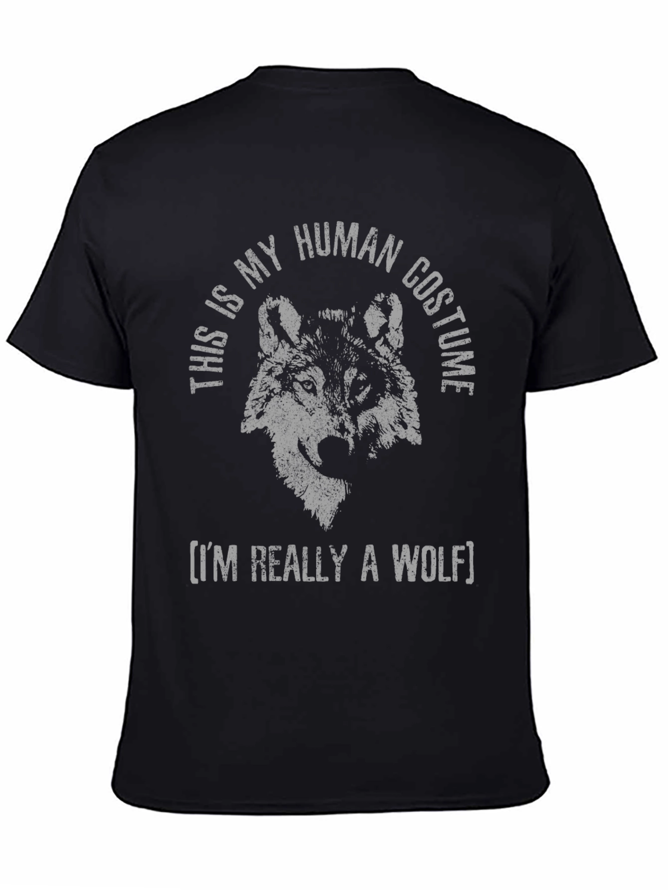 Funny Wolf Human Costume Graphic T-Shirt