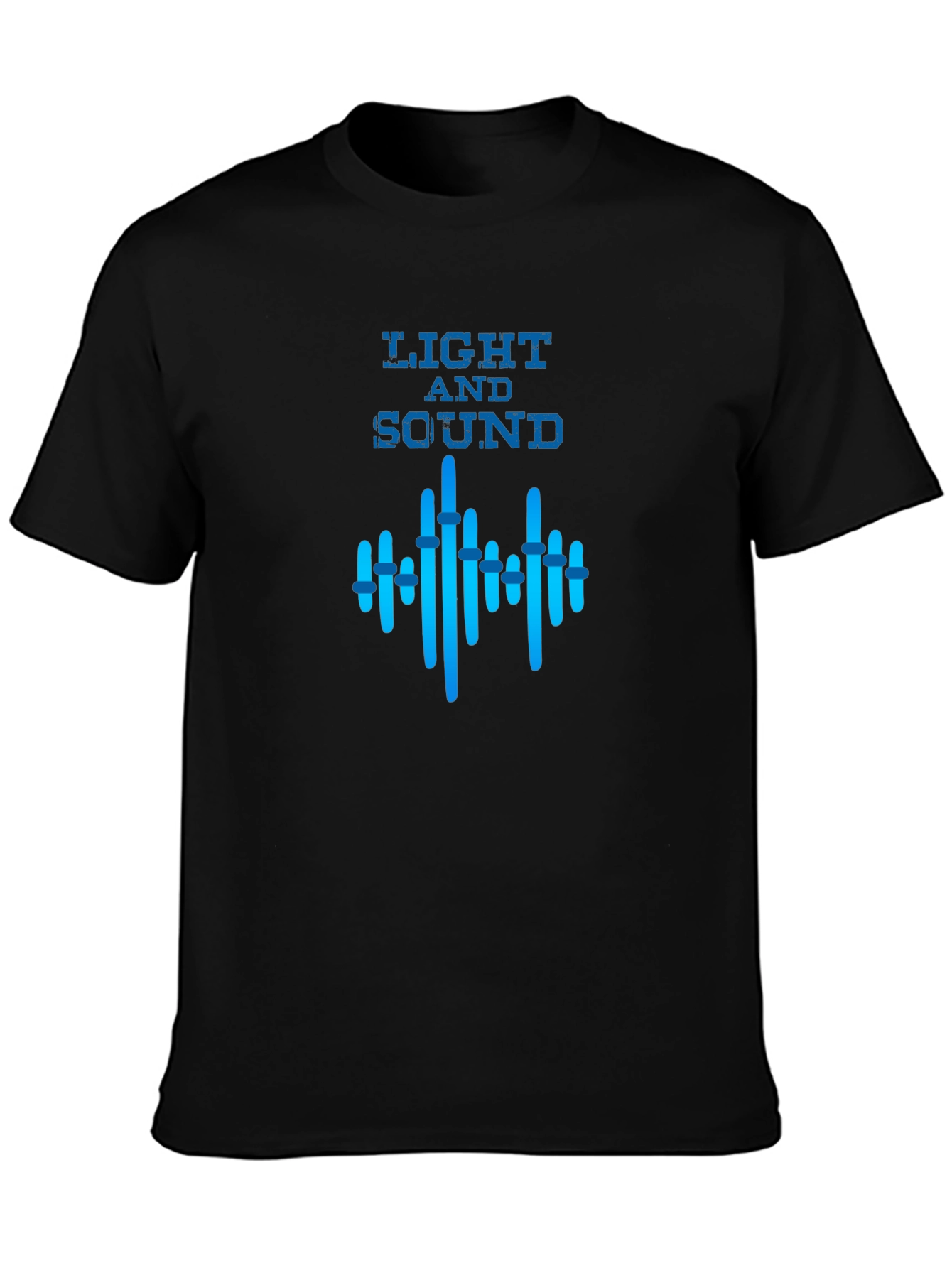 Light and Sound Graphic Black T-Shirt