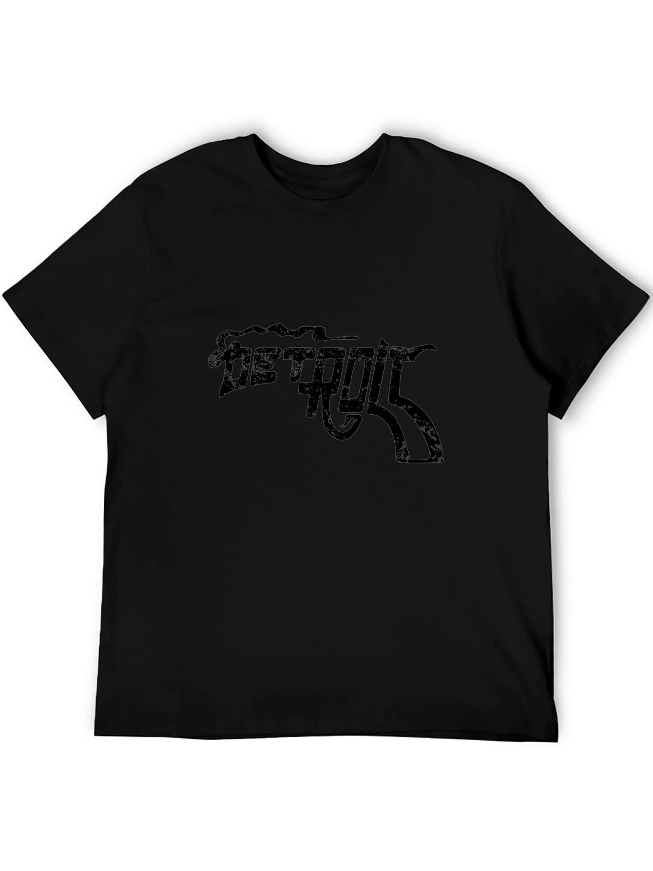 Detroit Gun T-Shirt - Black Graphic Tee
