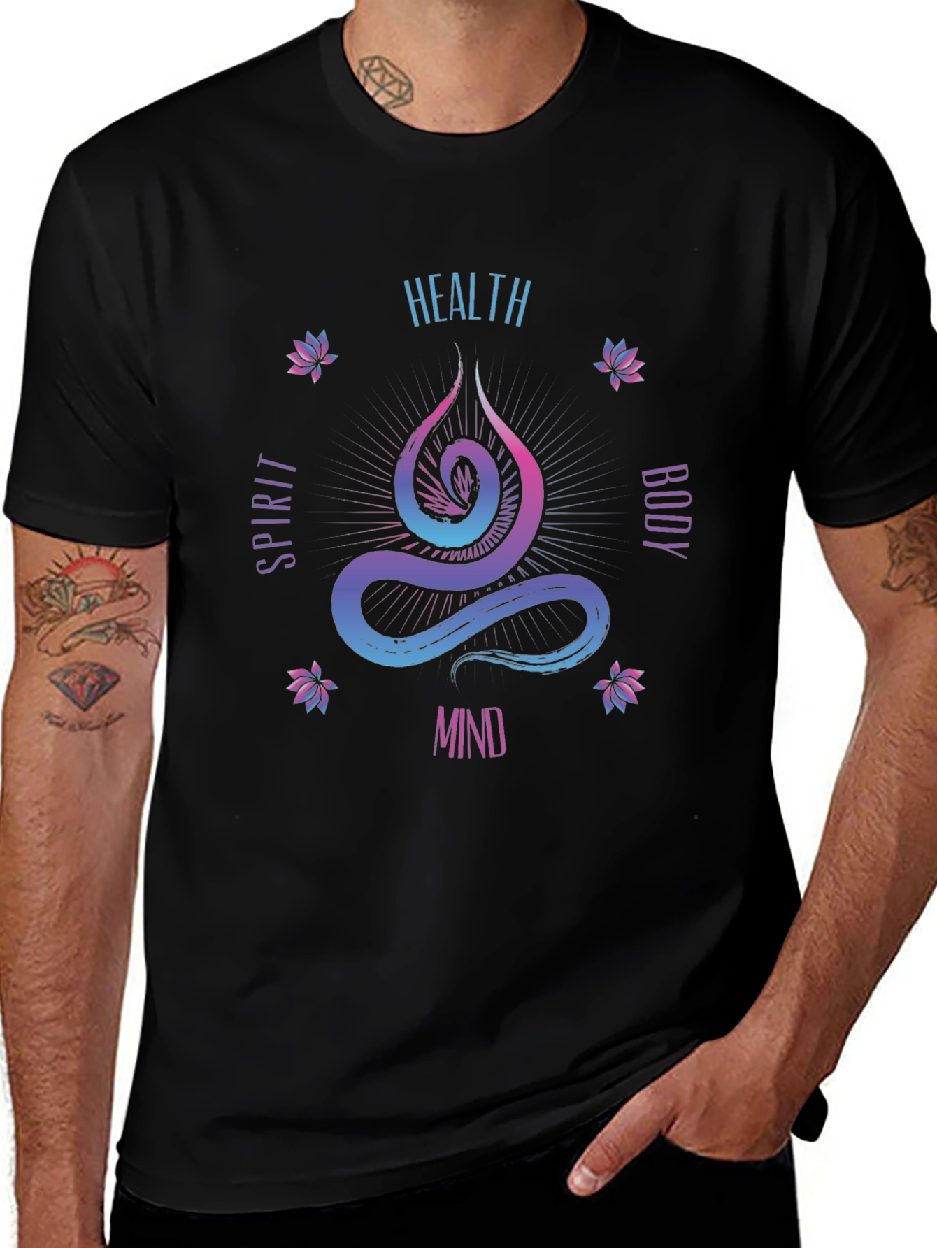 Health Spirit Body Mind Graphic Tee