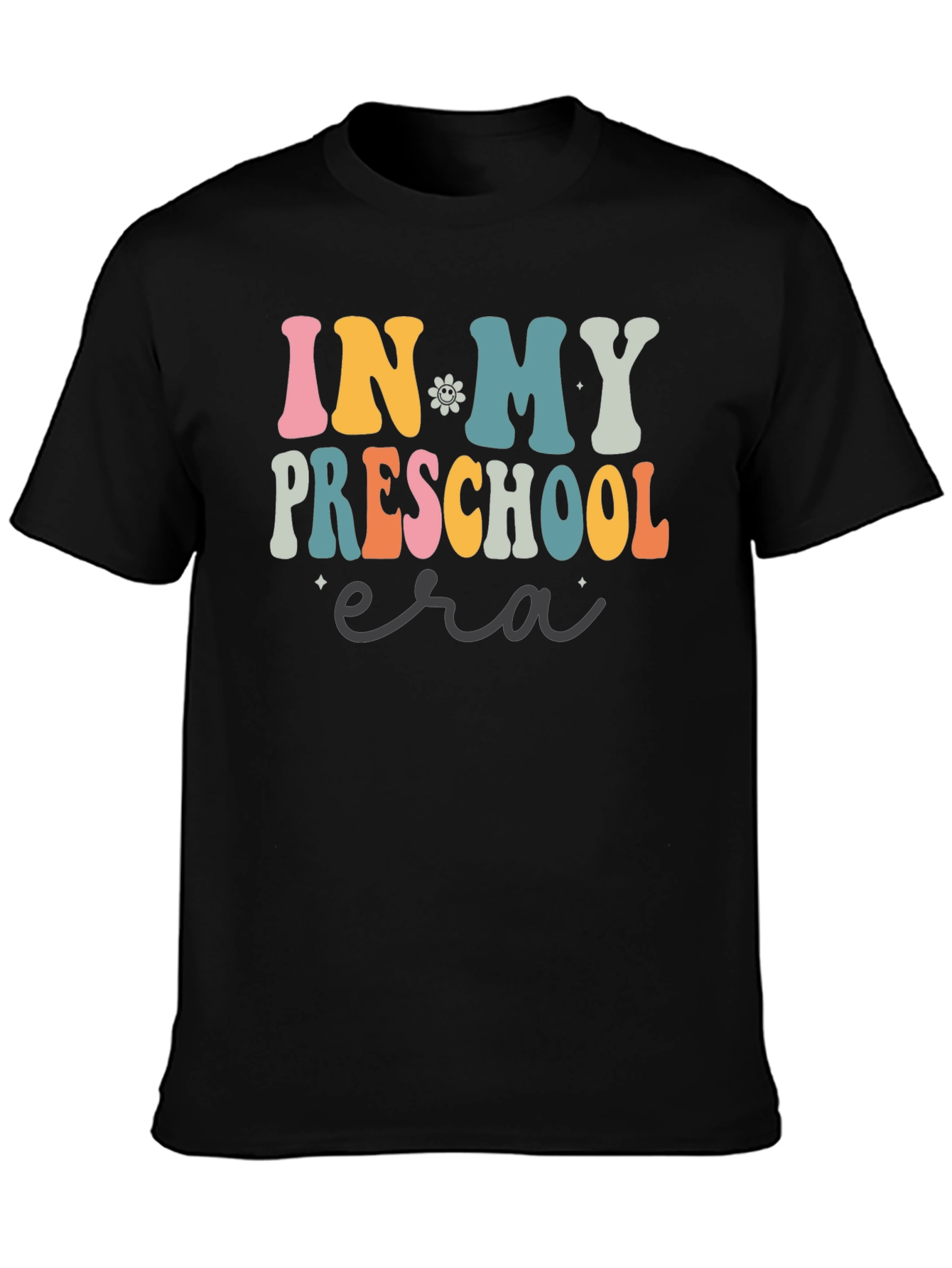 Retro In My Preschool Era Black T-Shirt