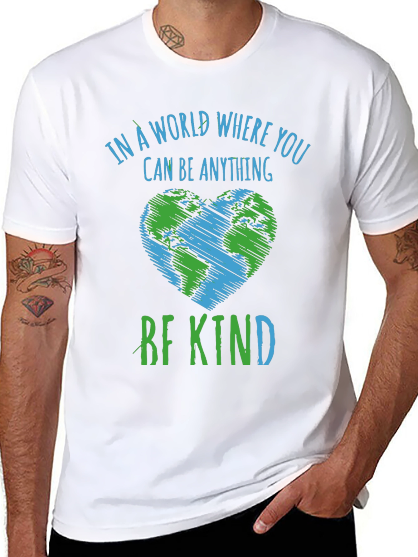 Be Kind World Heart Graphic Tee