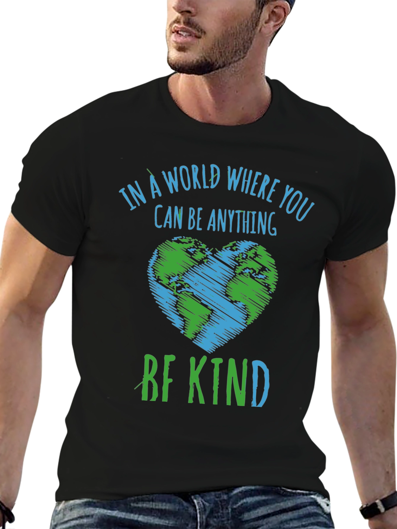 Be Kind World Heart Graphic Tee