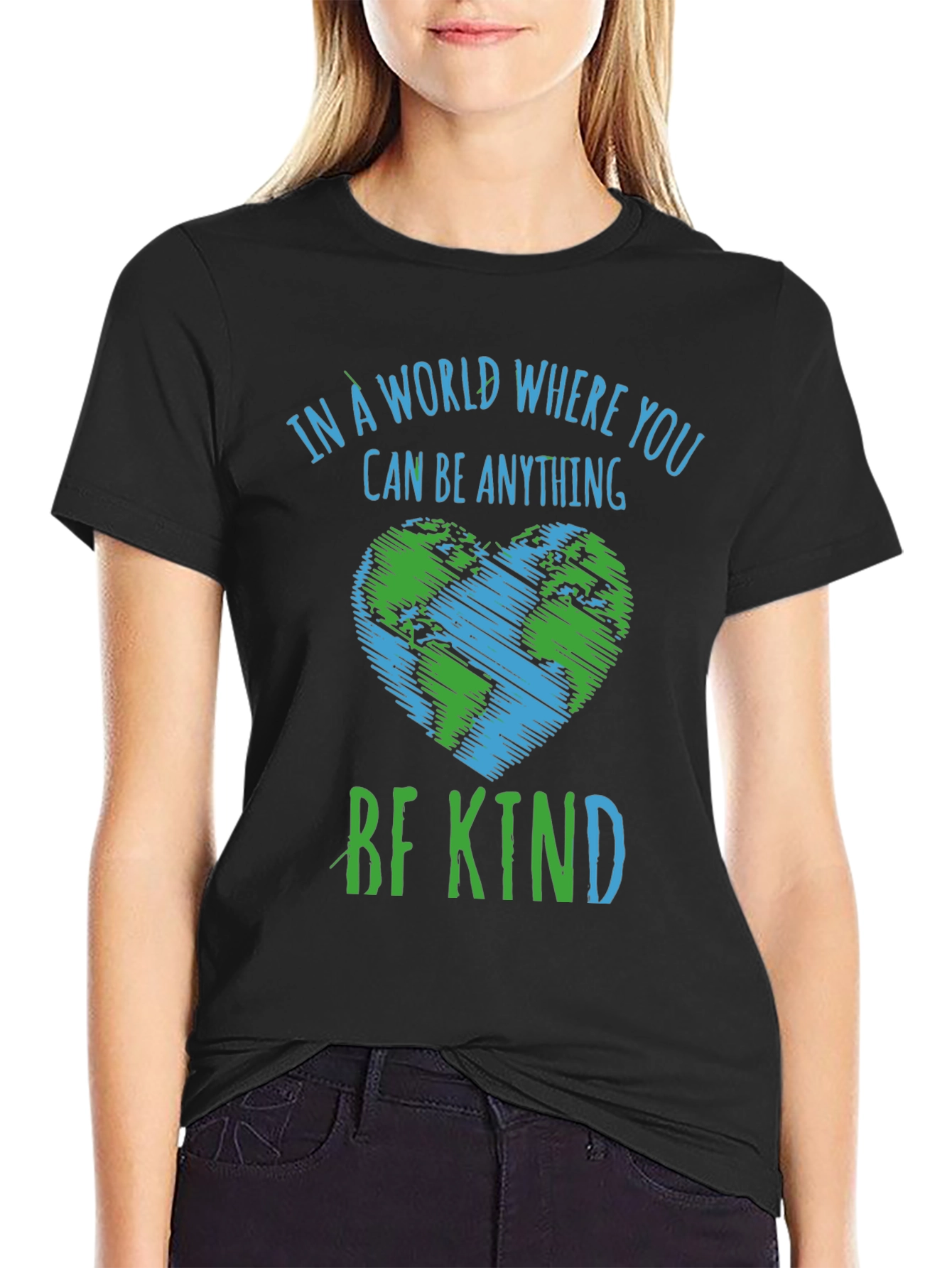 Be Kind World Heart Graphic Tee