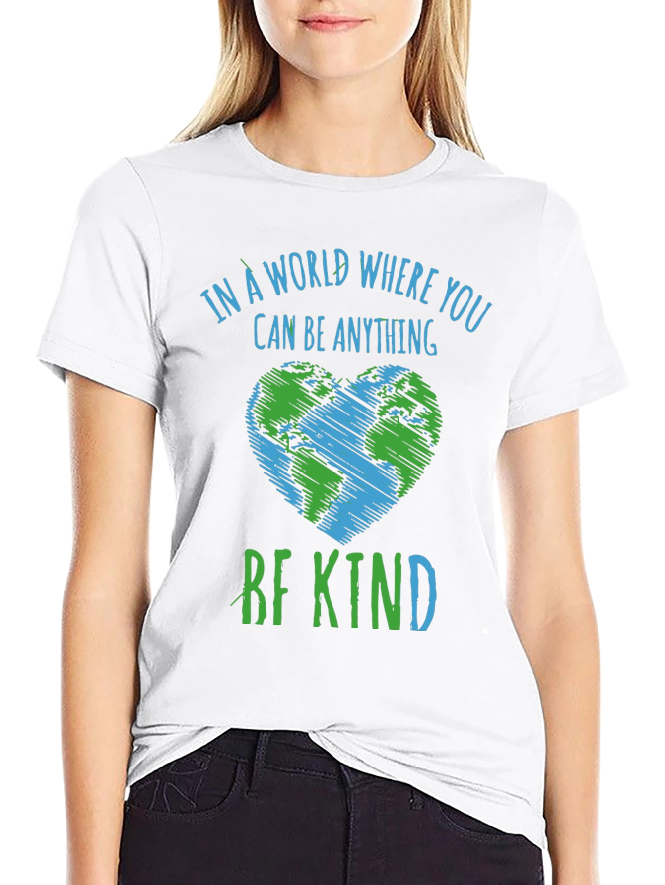 Be Kind World Heart Graphic Tee