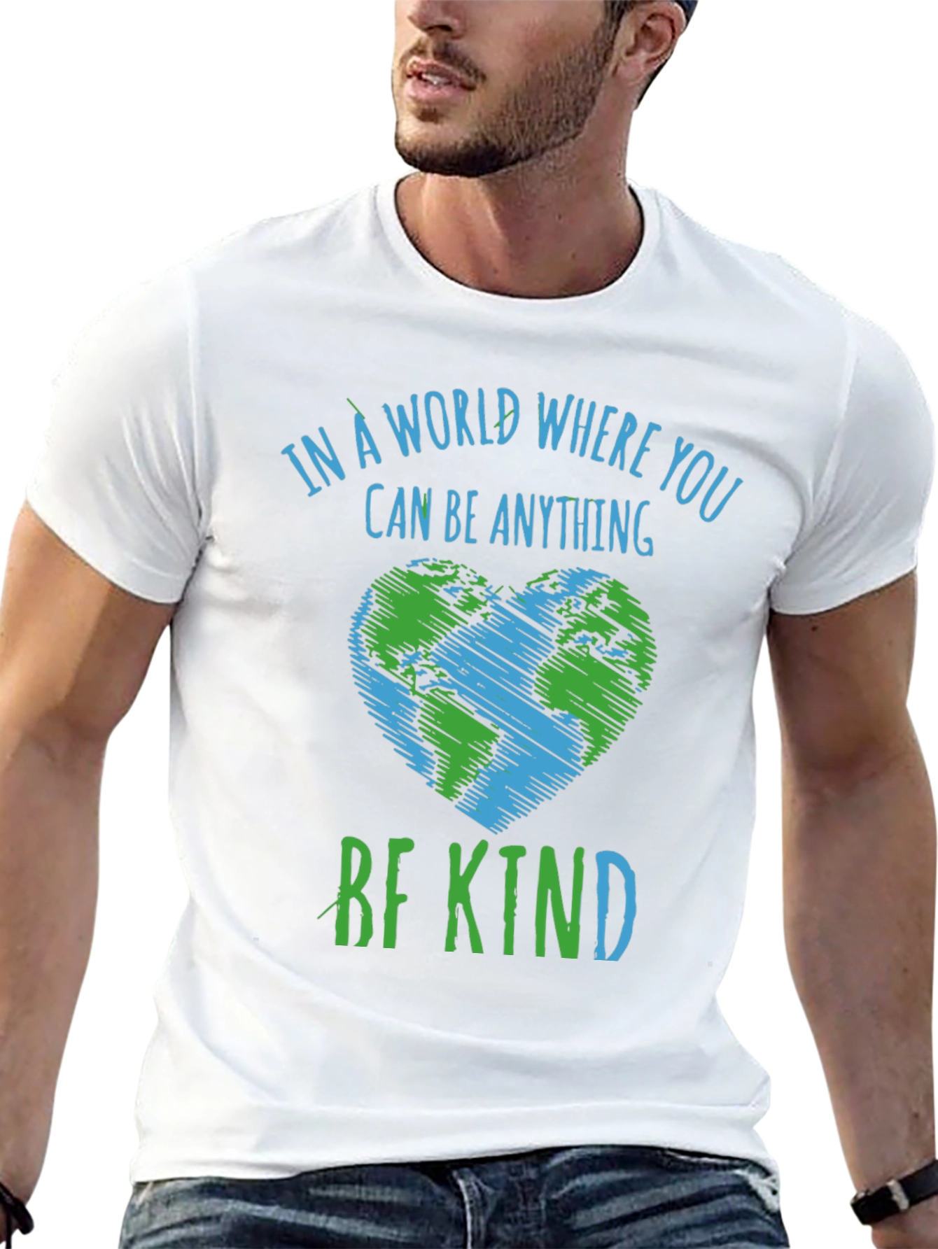 Be Kind World Heart Graphic Tee