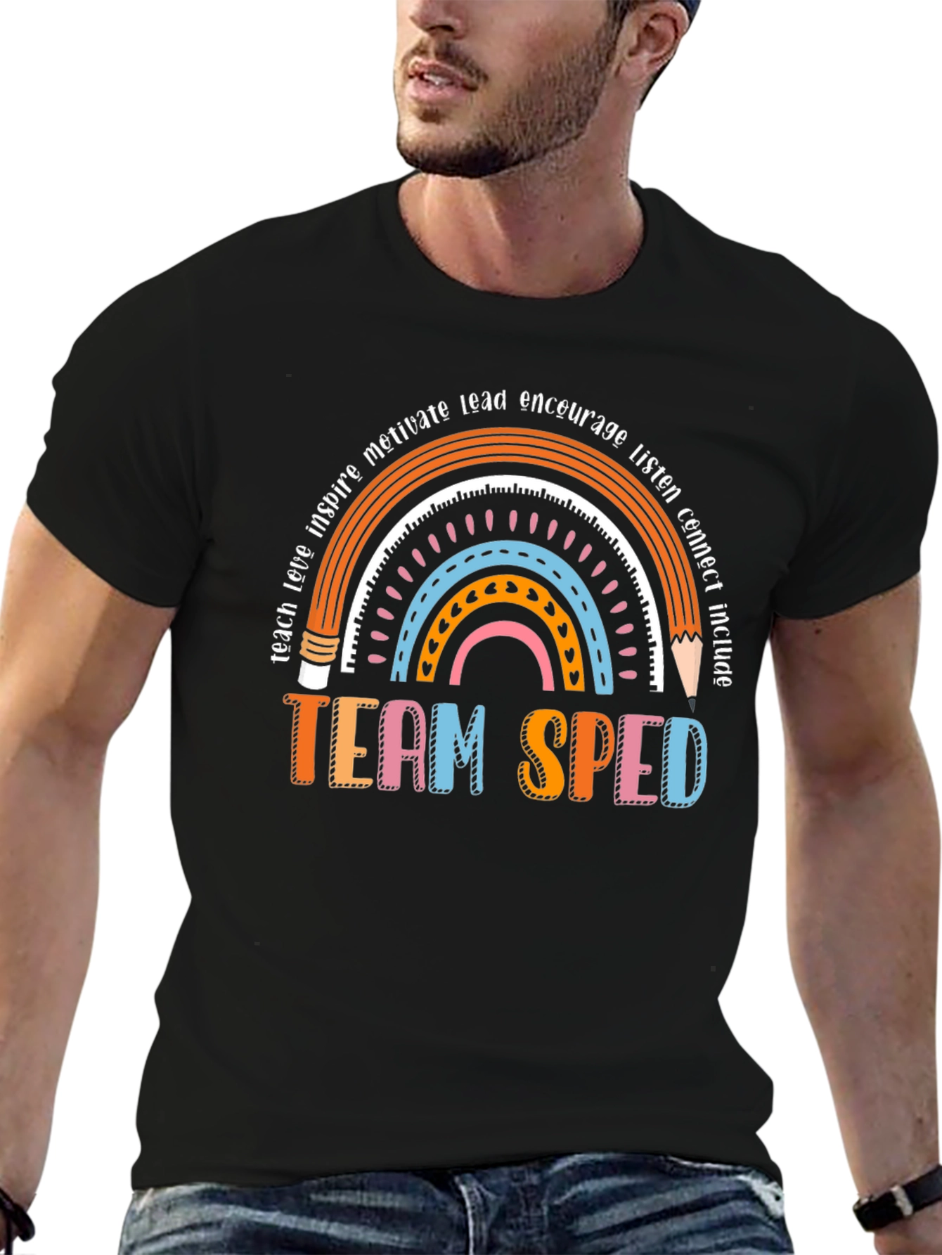 Team SPED Rainbow Teacher T-Shirt