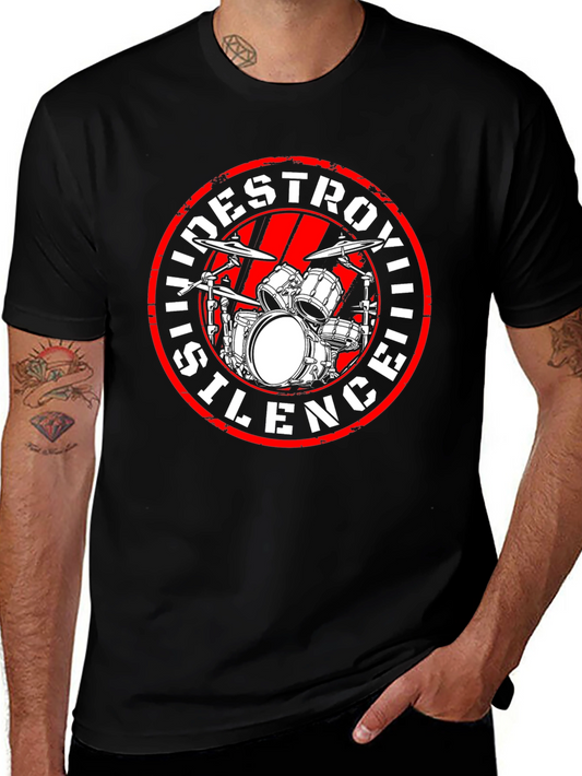 Destroy Silence Drum Kit T-Shirt - Black