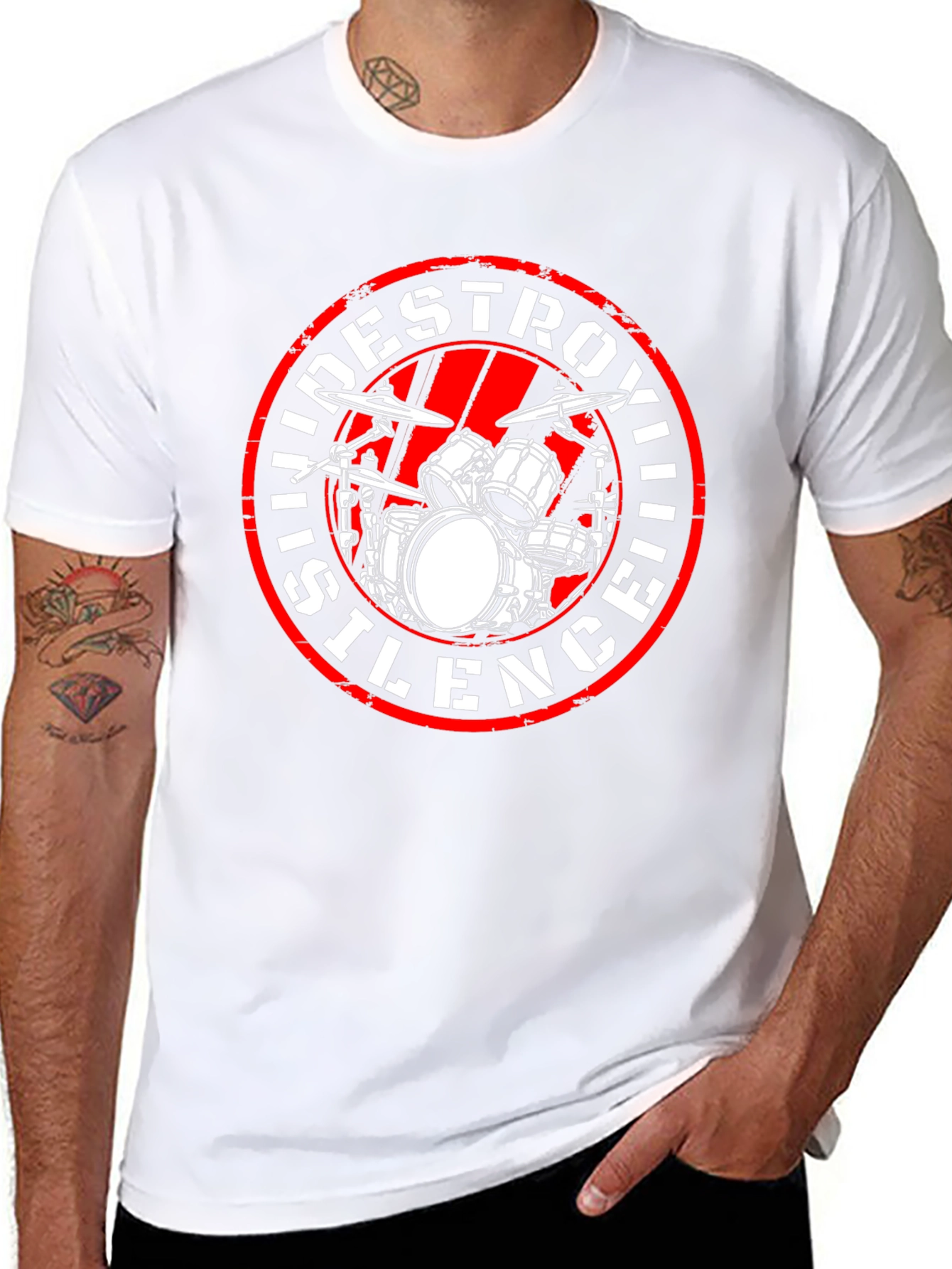 Destroy Silence Drum Kit T-Shirt - Black