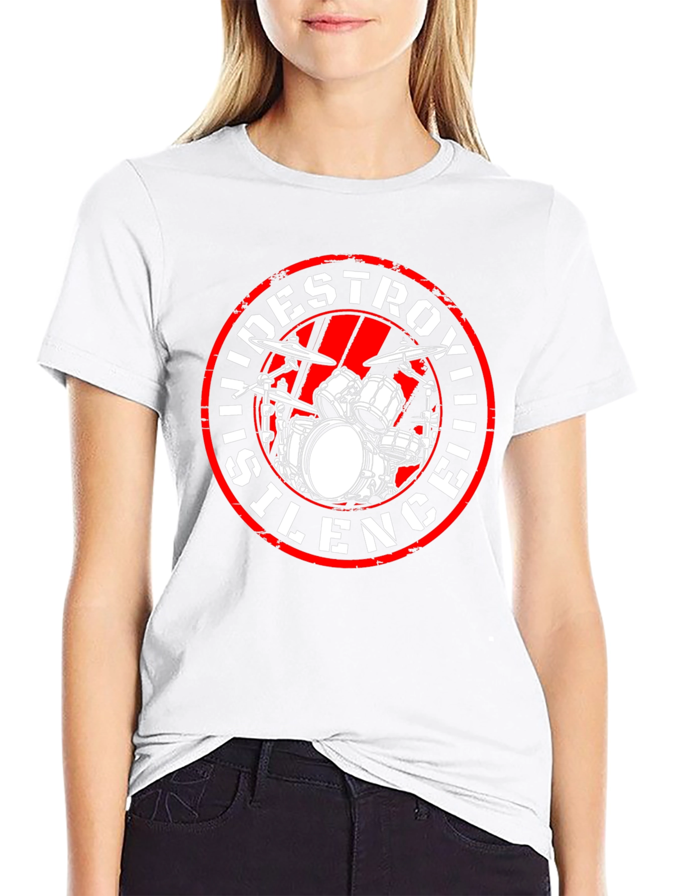 Destroy Silence Drum Kit T-Shirt - Black