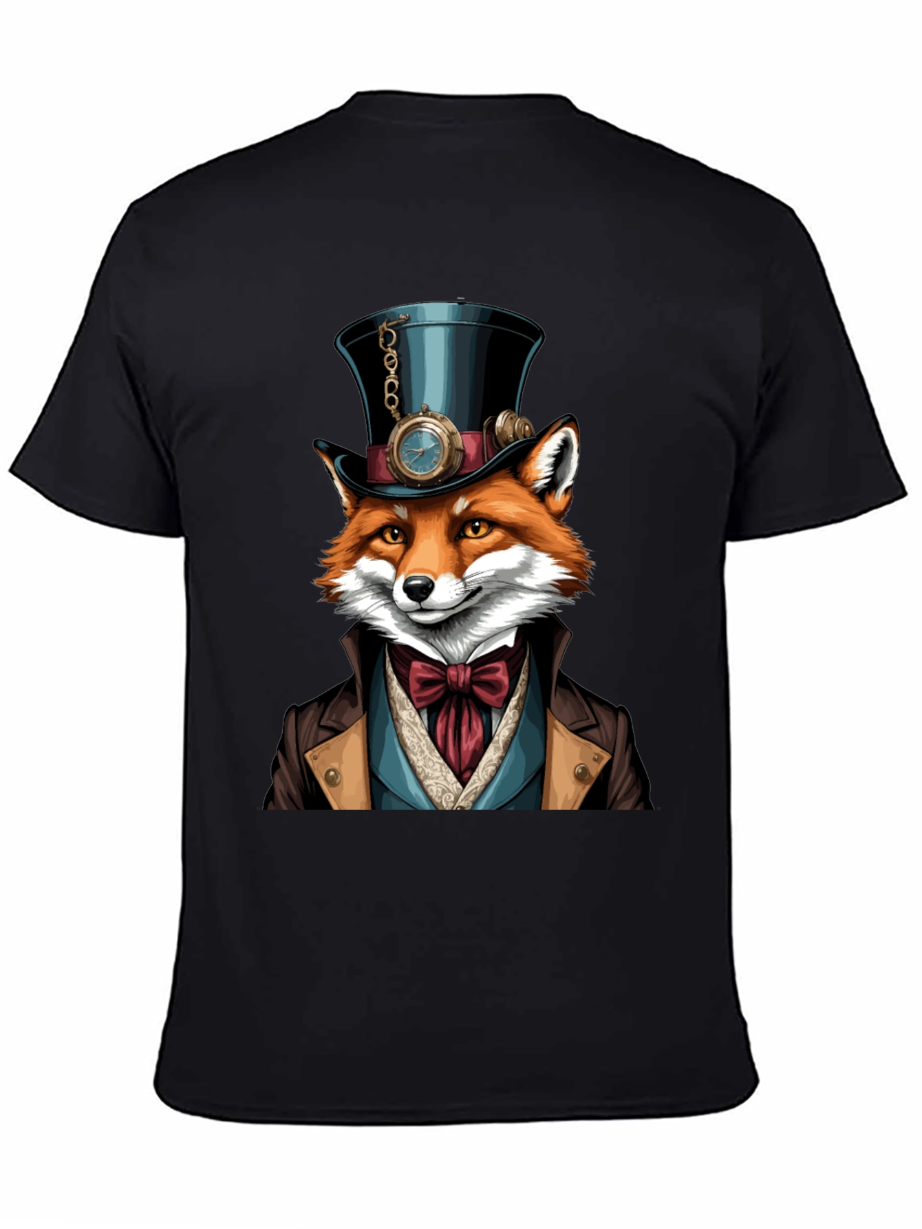 Steampunk Fox T-Shirt - Unique Animal Graphic Tee
