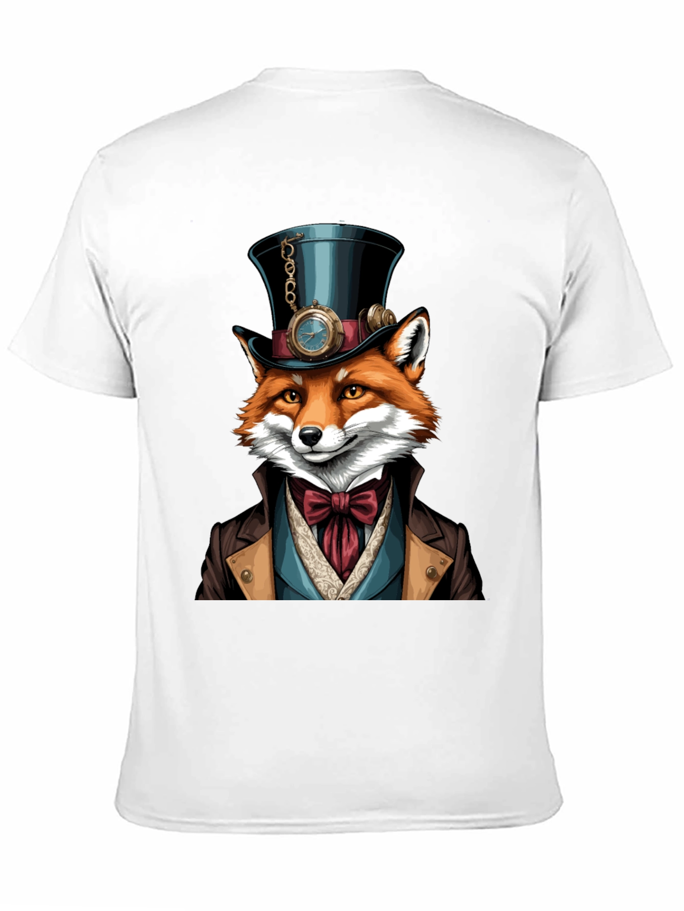 Steampunk Fox T-Shirt - Unique Animal Graphic Tee