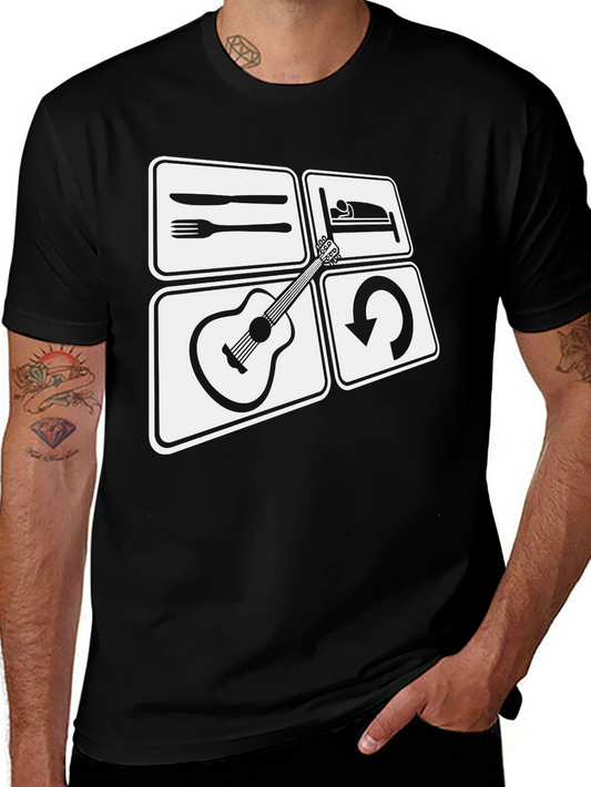 Eat Sleep Guitar Repeat T-Shirt