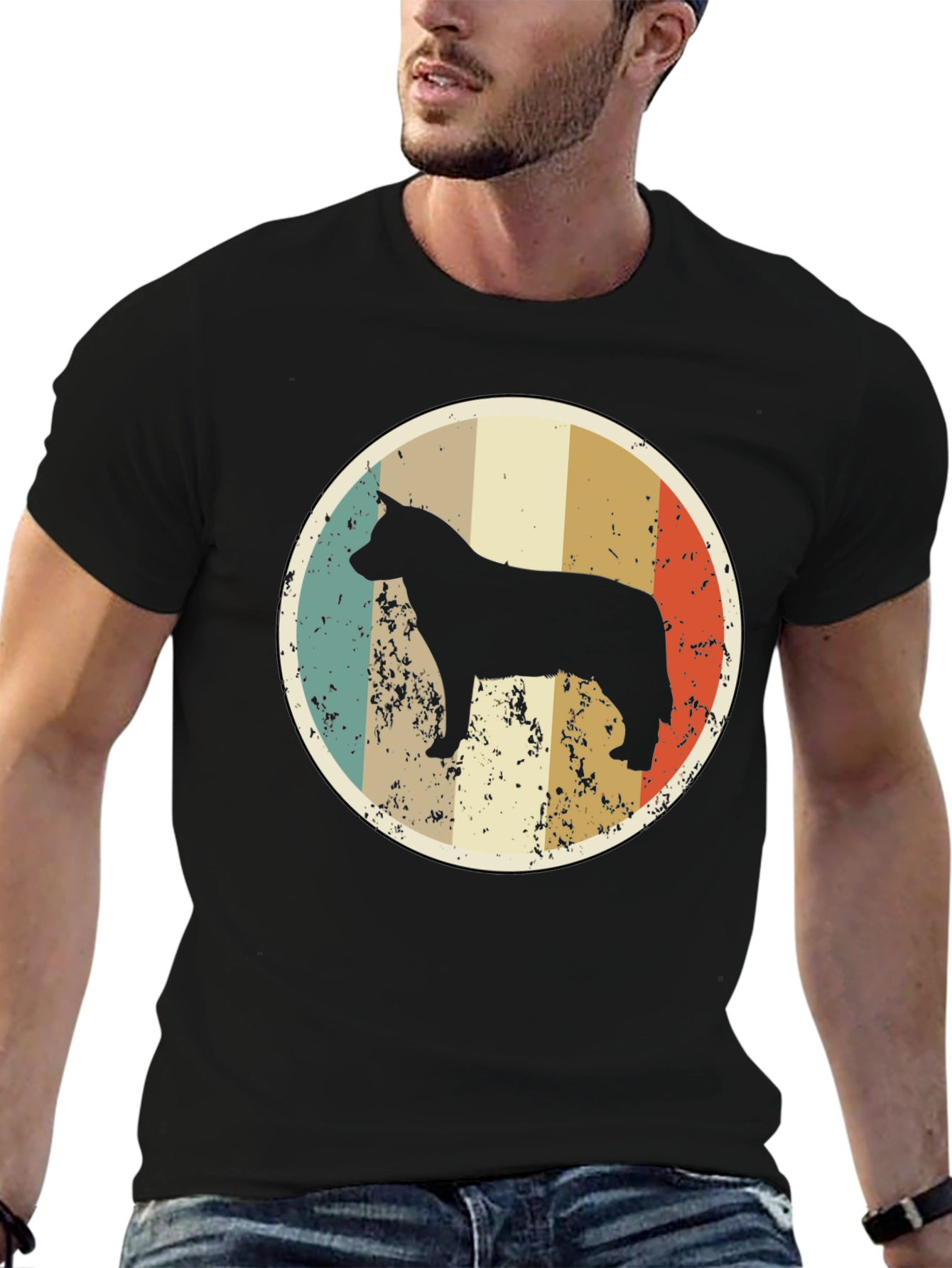 Retro Dog Silhouette T-Shirt