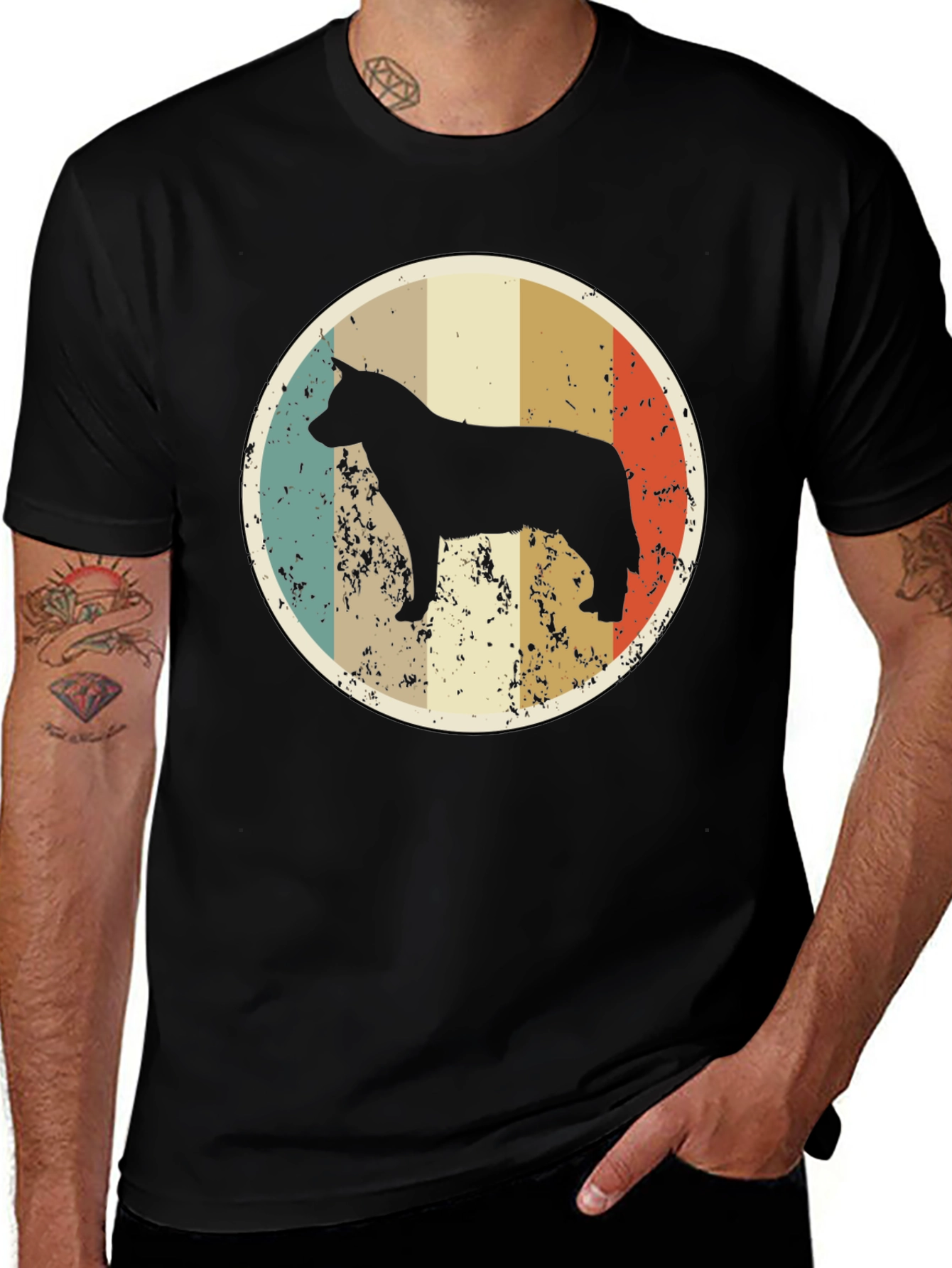 Retro Dog Silhouette T-Shirt