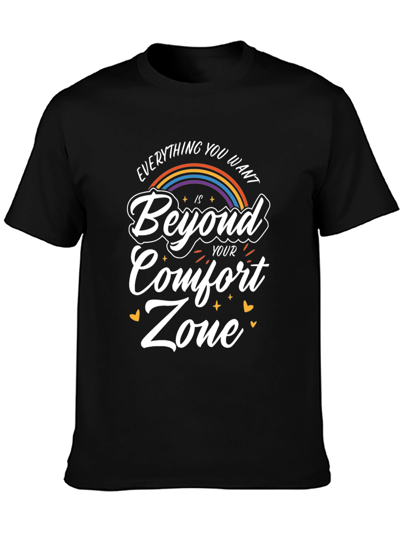 Beyond Comfort Zone Black T-Shirt