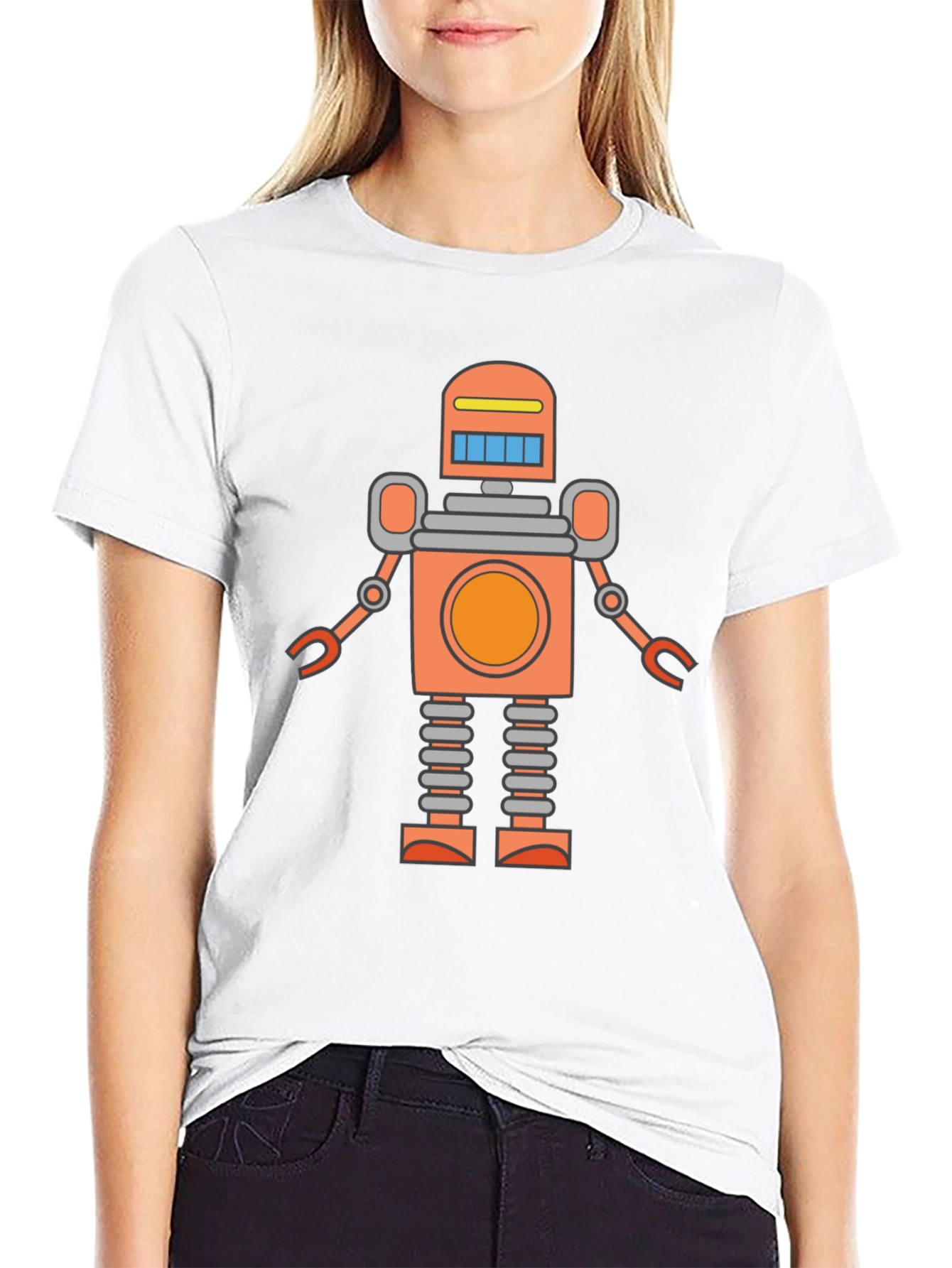 Retro Robot Graphic Tee - Cool Sci-Fi T-Shirt