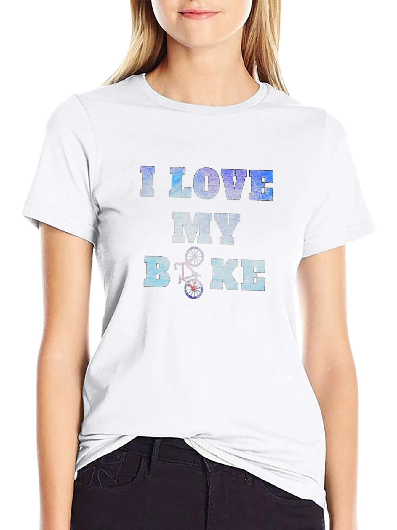 I Love My Bike Graphic Tee - Black
