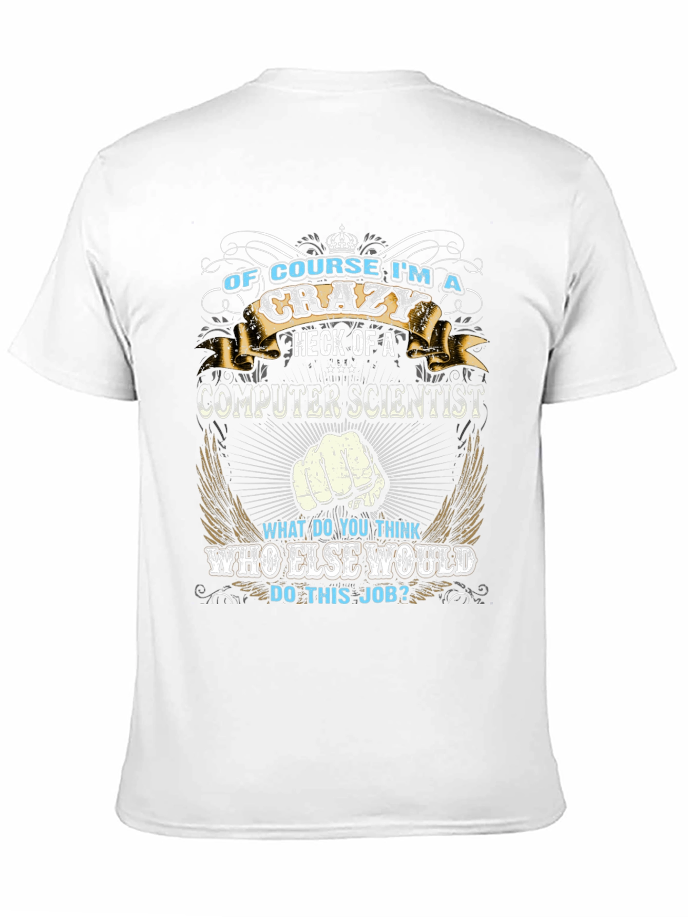 Crazy Computer Scientist Black T-Shirt