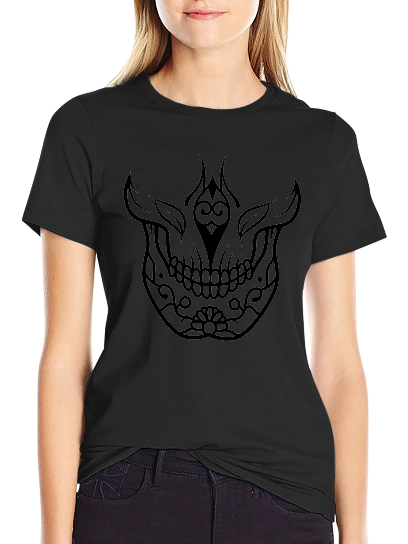 Skull Graphic Tee - Mens Black T-Shirt
