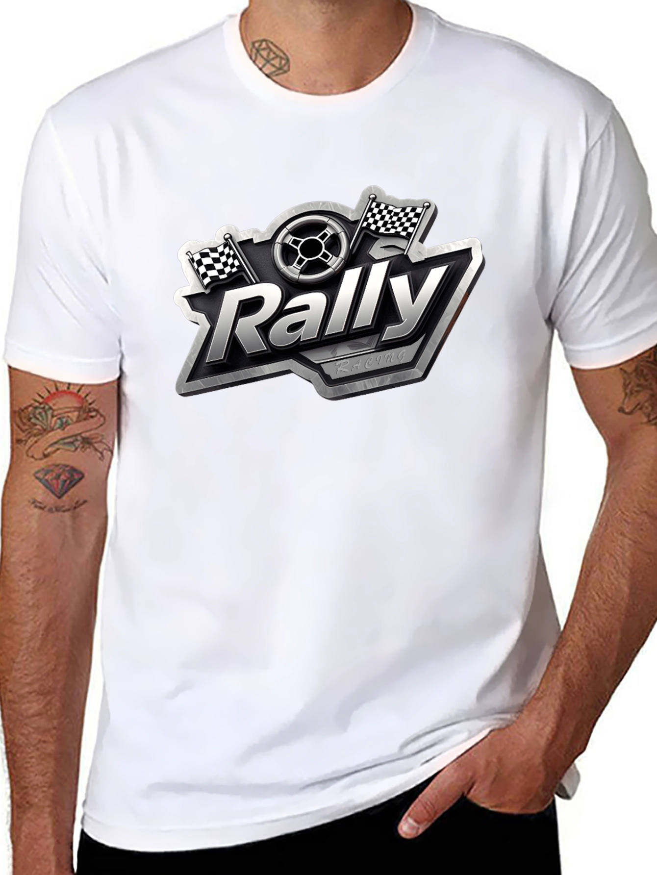 Rally Racing Graphic Tee - Black