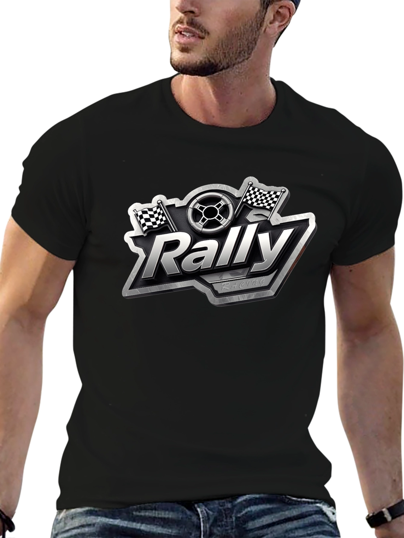 Rally Racing Graphic Tee - Black