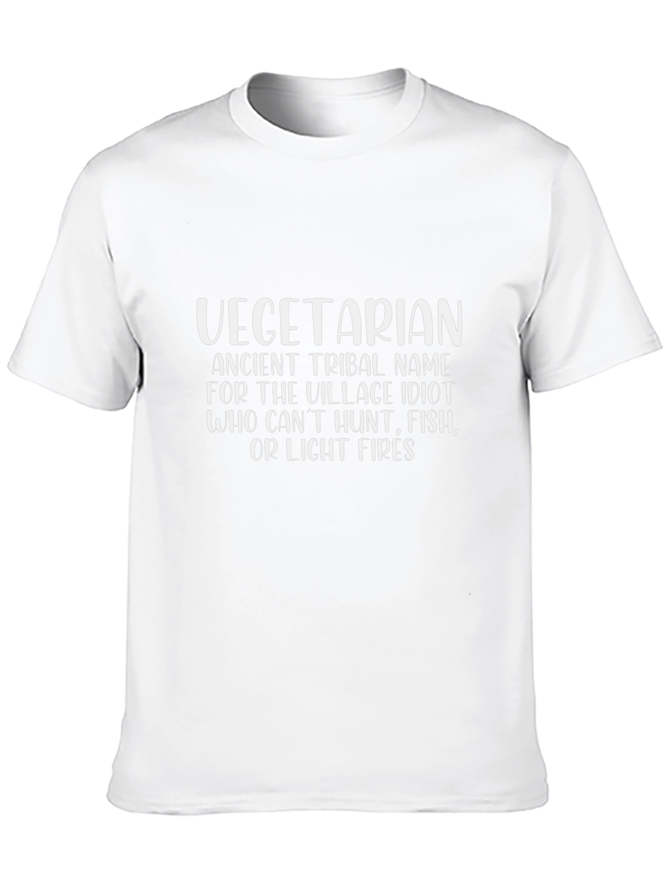 Funny Vegetarian T-Shirt - Village Idiot Humor Tee