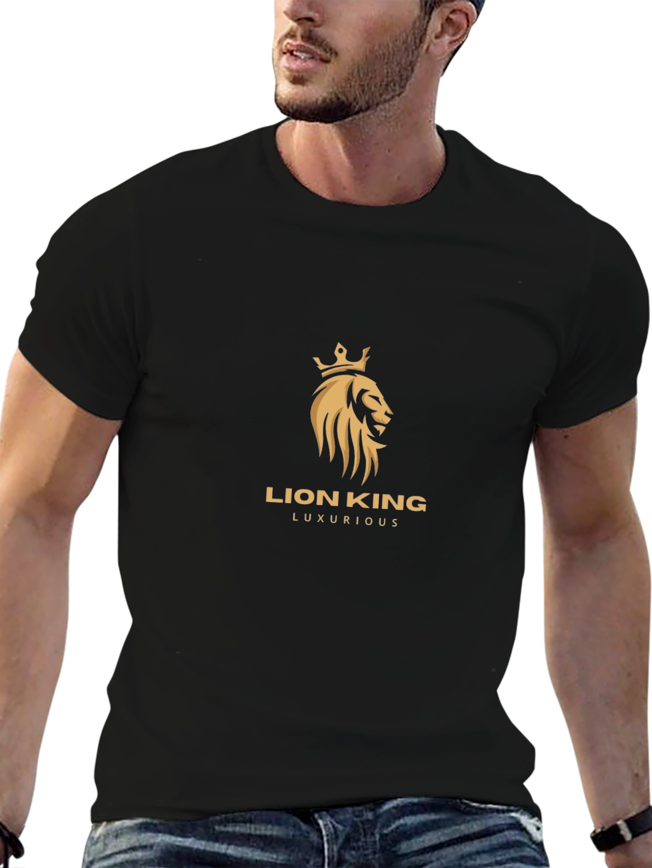 Lion King Luxurious Black T-Shirt