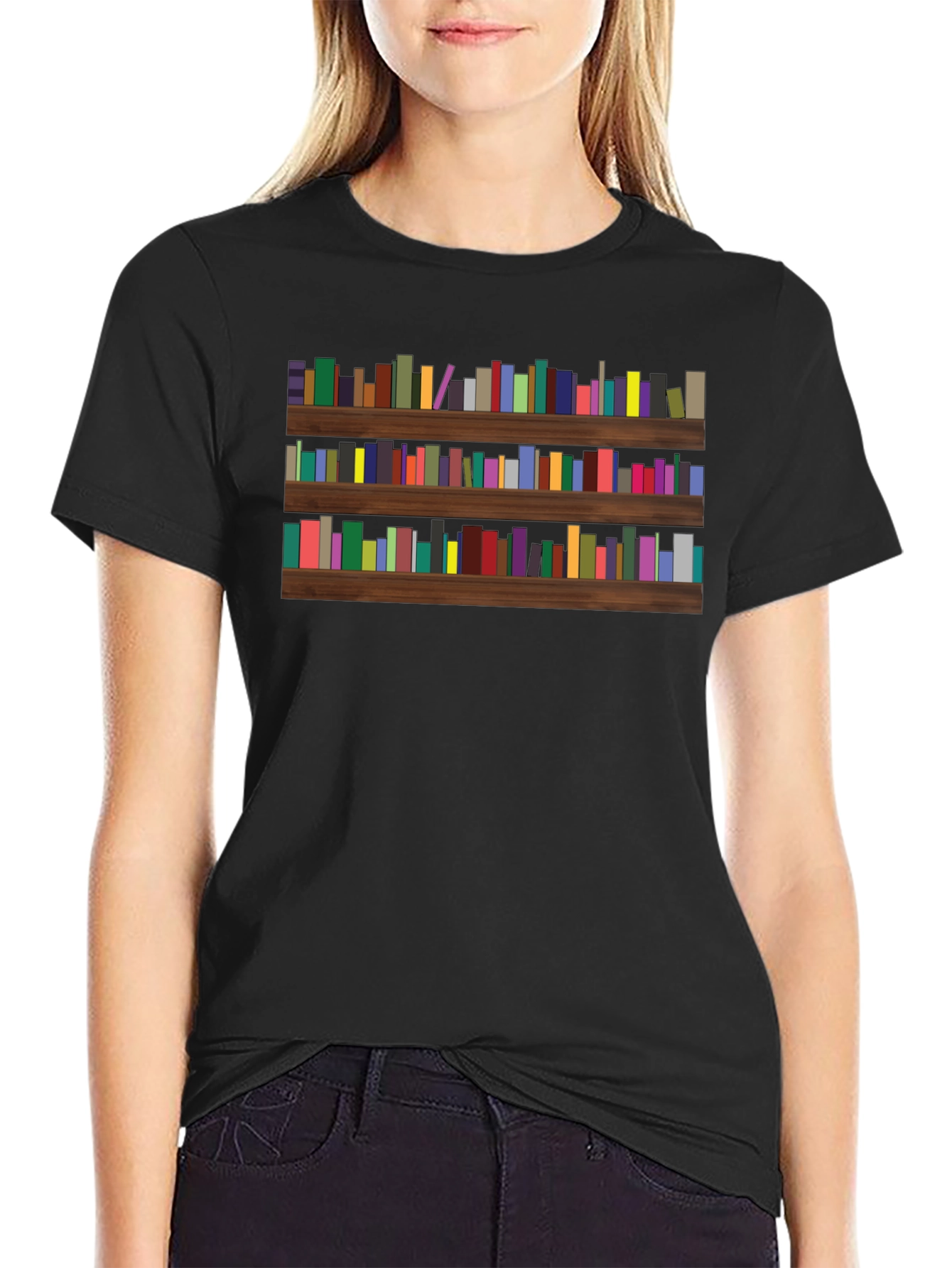 Bookcase Tee - Literary Graphic T-Shirt