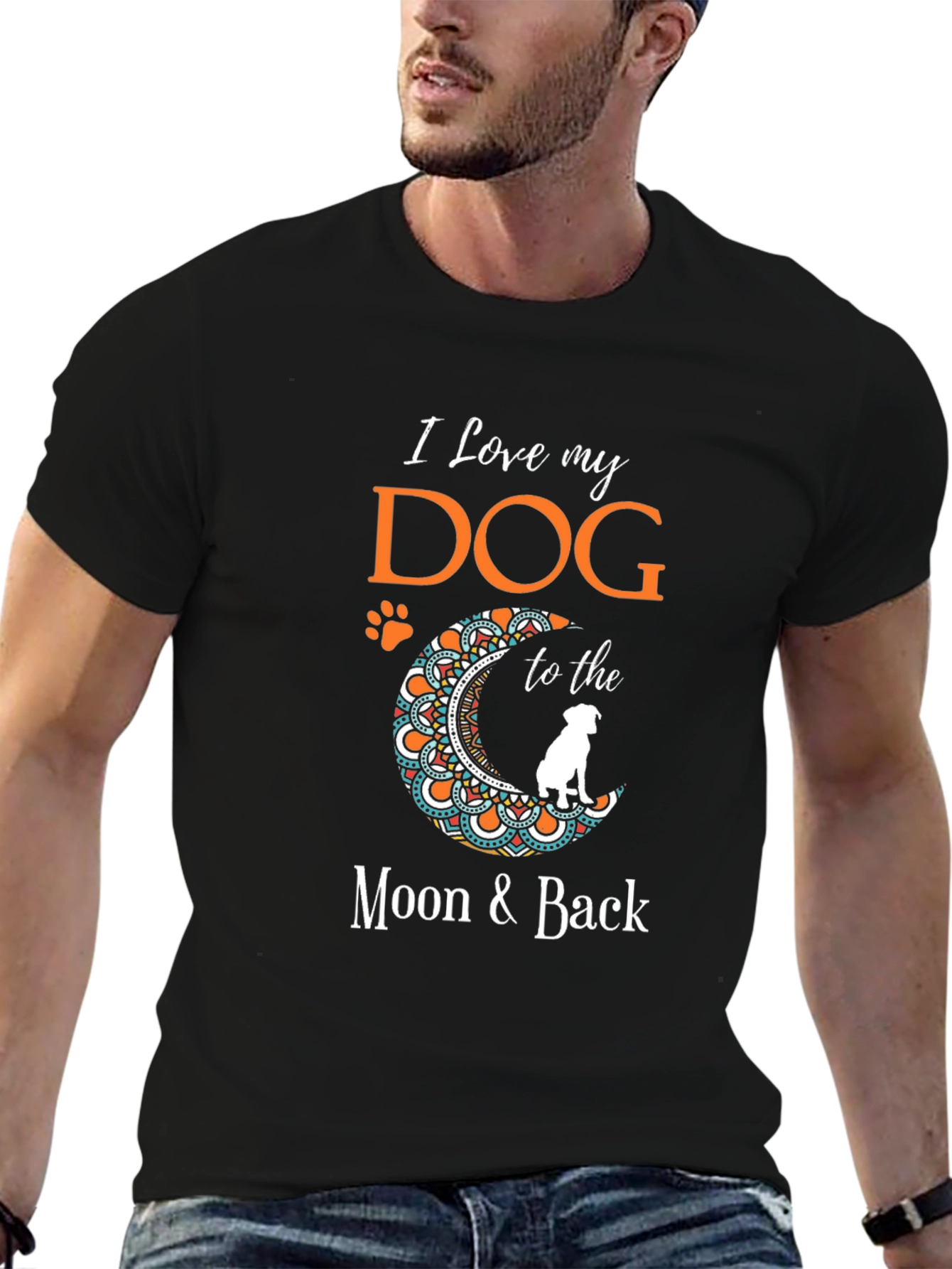 I Love My Dog T-Shirt - Moon & Back