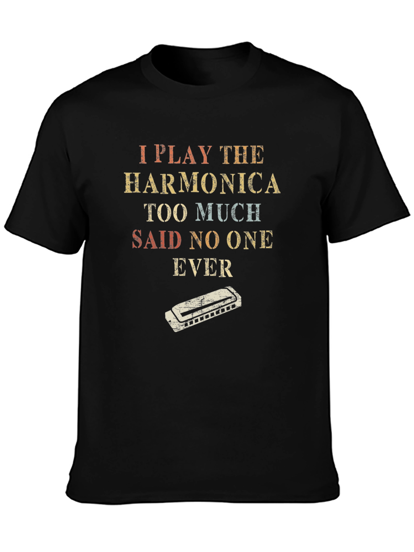 Harmonica Player T-Shirt - Funny Music Tee