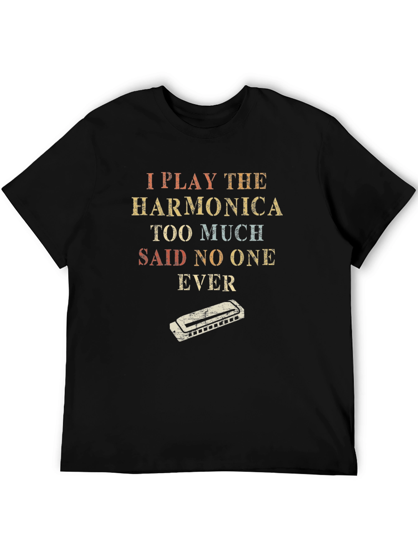 Harmonica Player T-Shirt - Funny Music Tee