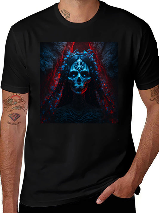 Skull Queen Graphic Tee - Gothic Style Black T-Shirt