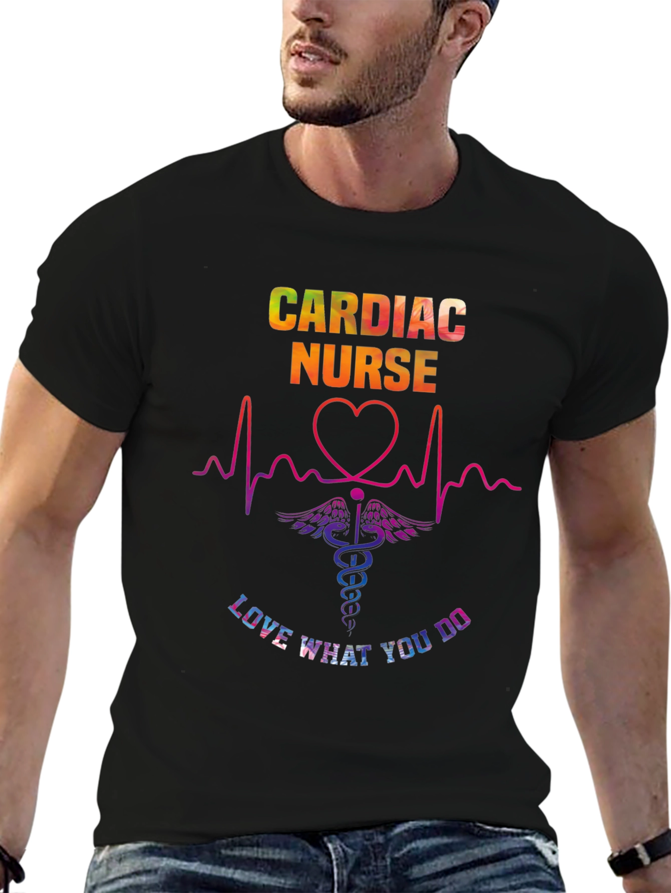 Cardiac Nurse Graphic Tee - Love What You Do!
