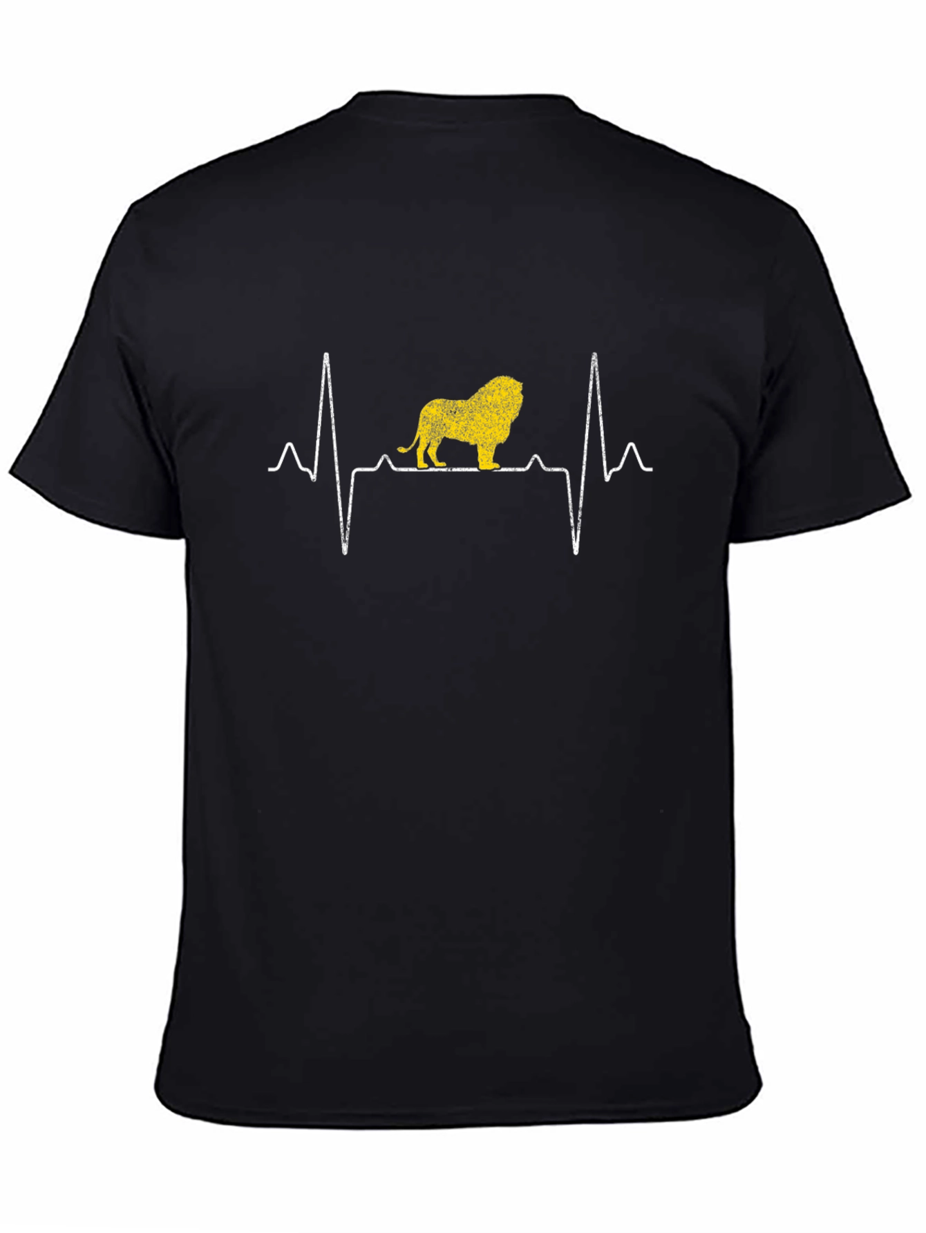 Lion Heartbeat T-Shirt - Black Graphic Tee