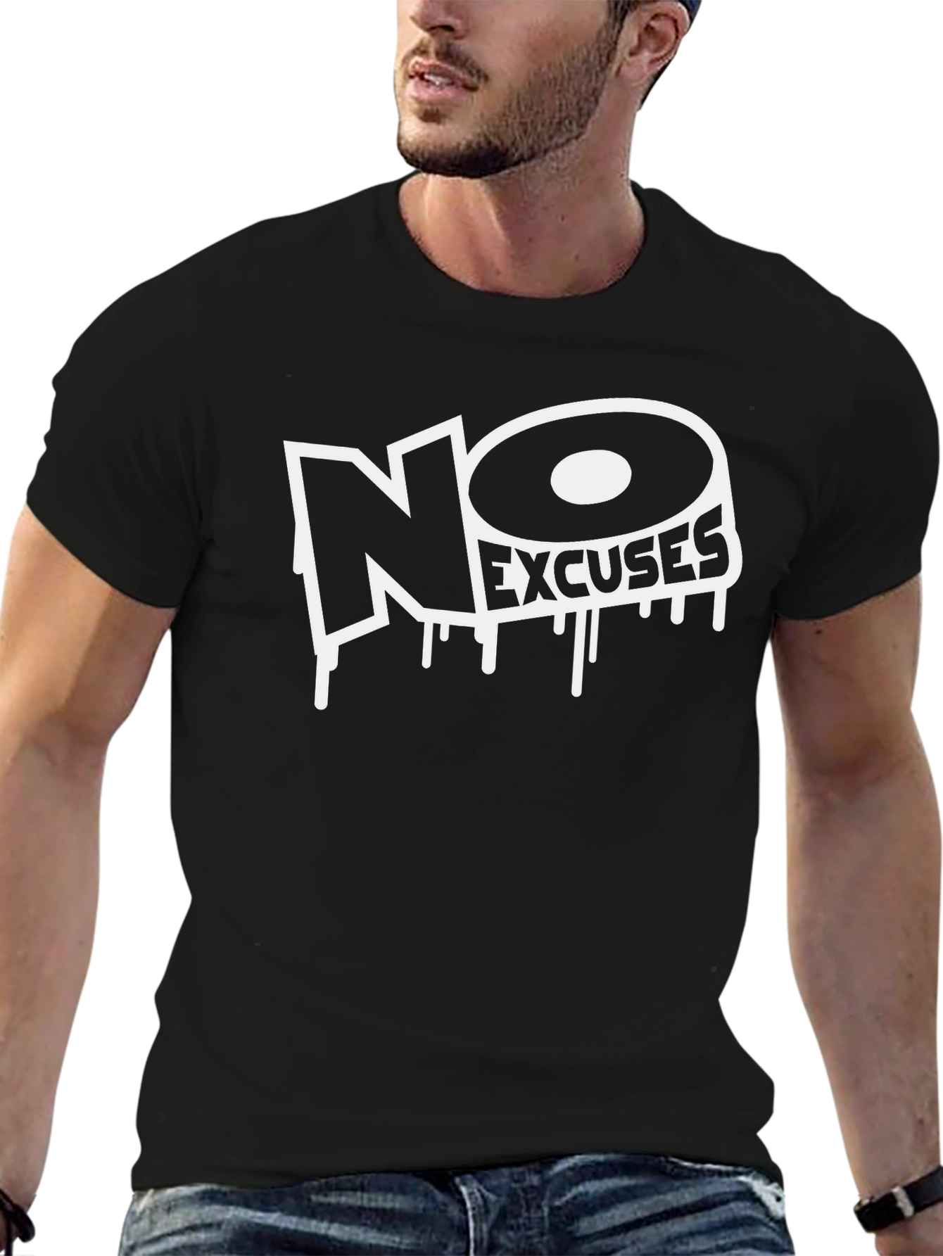 No Excuses Graphic Tee - Black