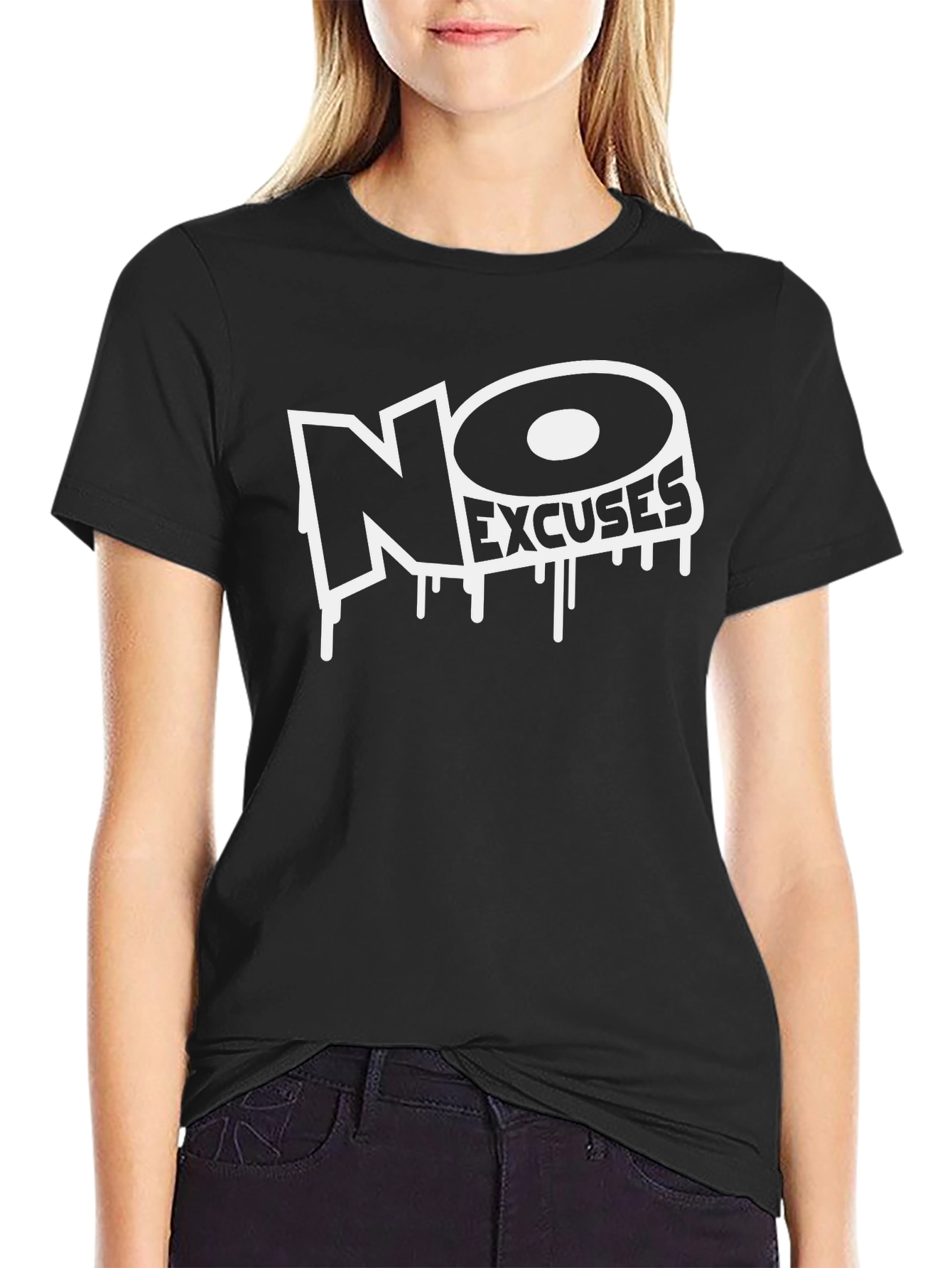 No Excuses Graphic Tee - Black