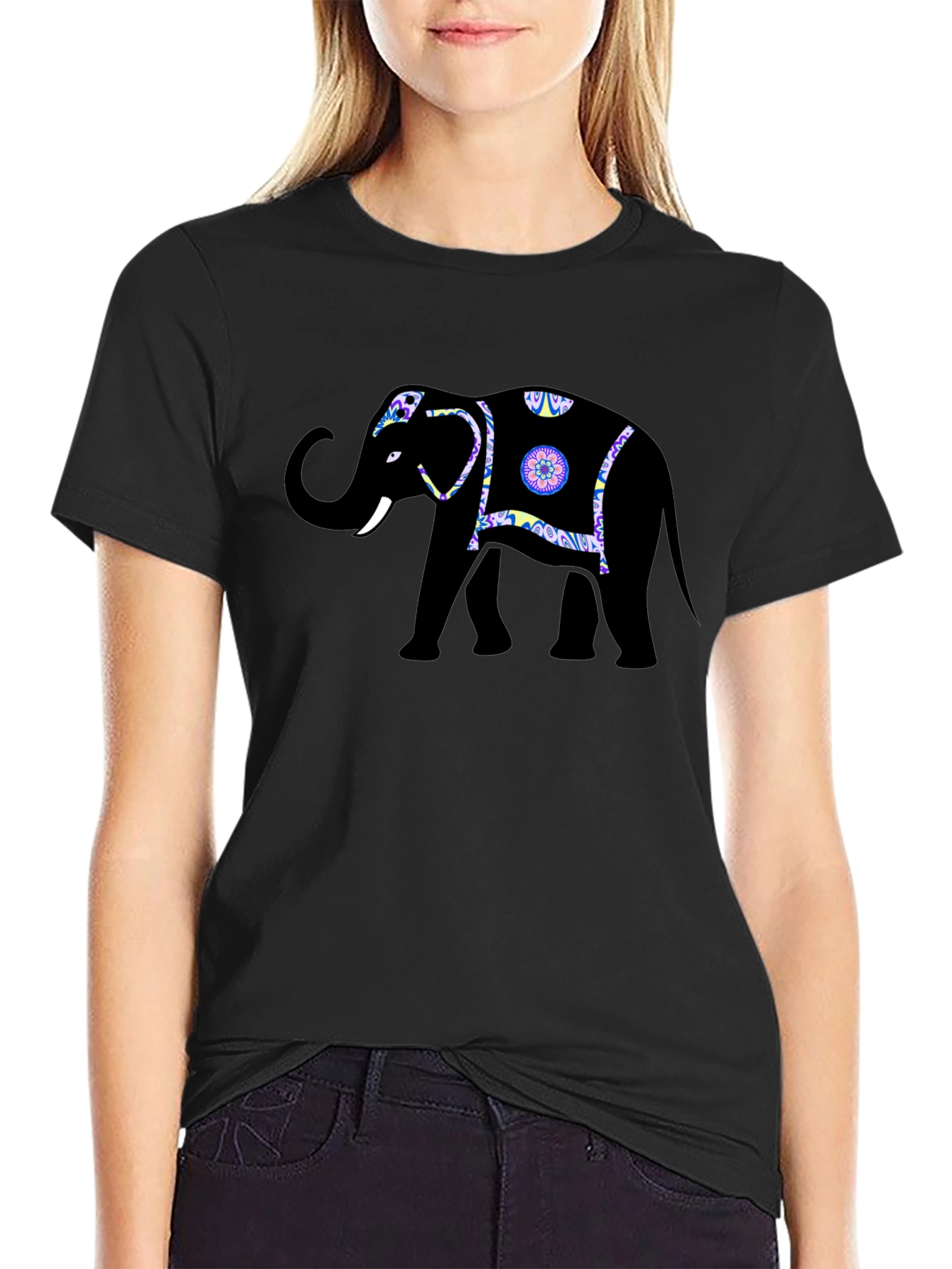 Elephant Graphic Print T-Shirt