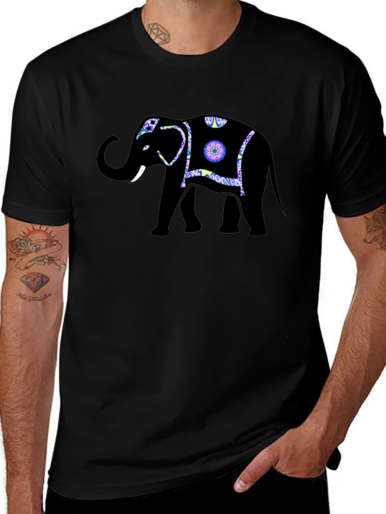 Elephant Graphic Print T-Shirt