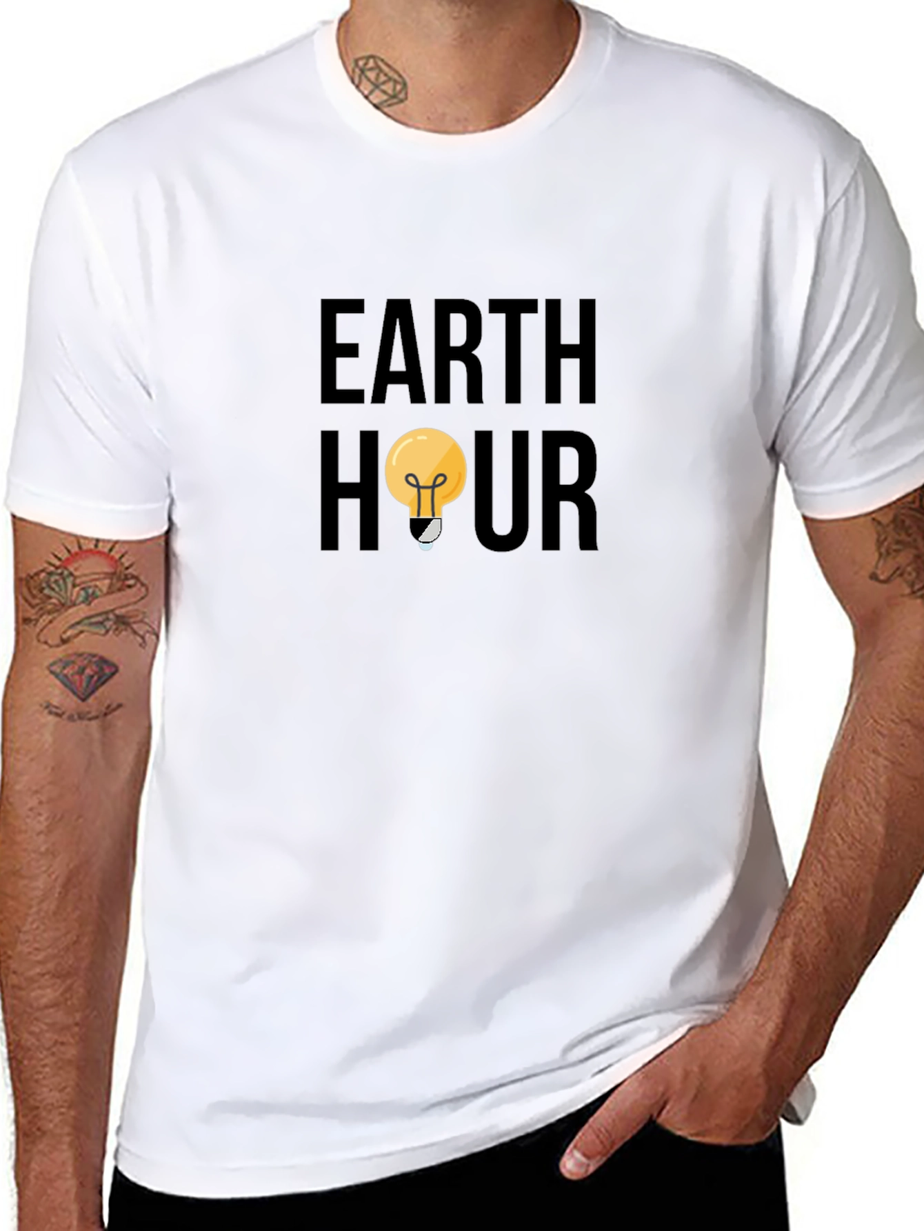 Earth Hour Graphic T-Shirt - Environmental Awareness Tee