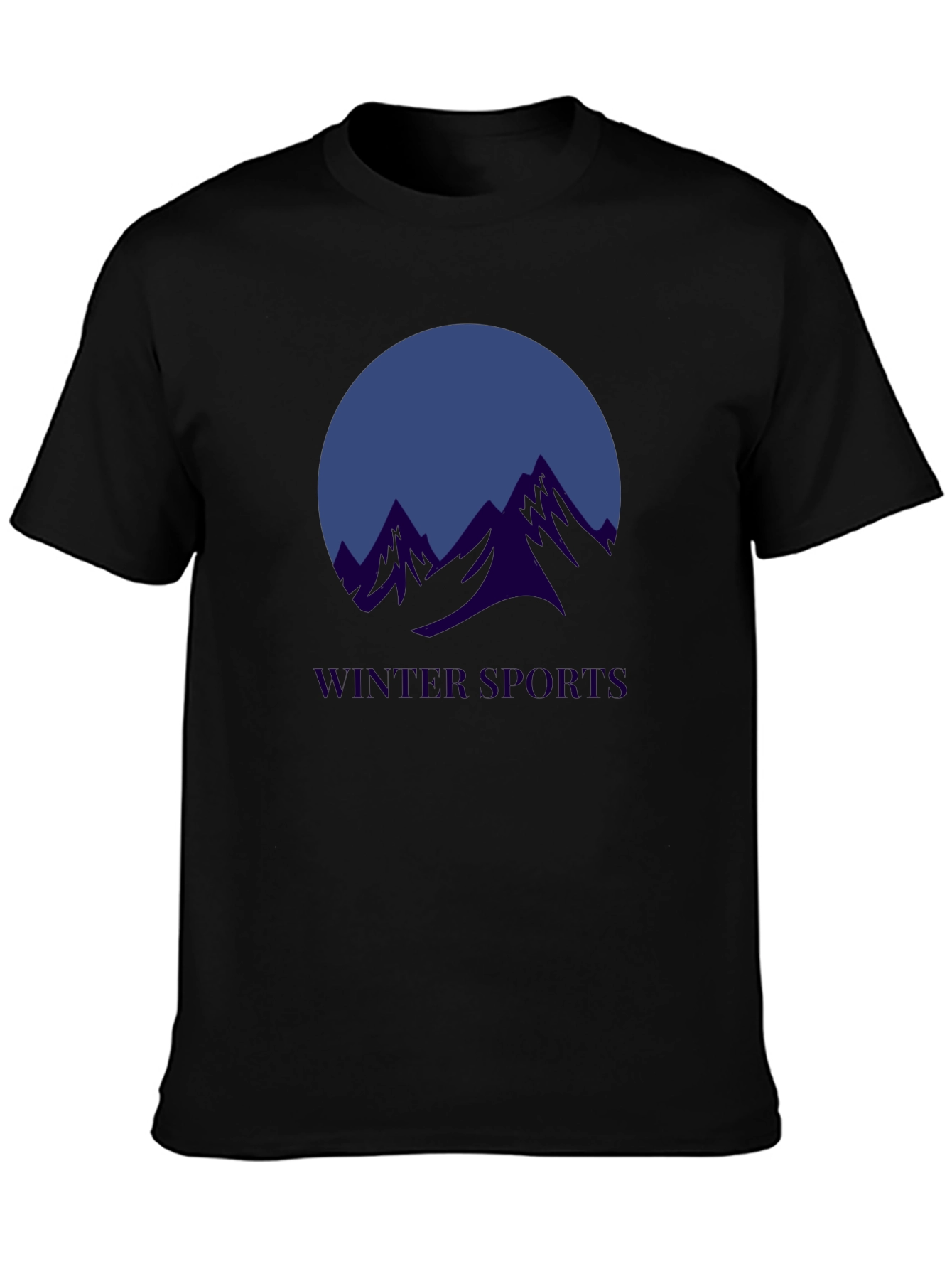 Winter Sports Graphic T-Shirt - Black