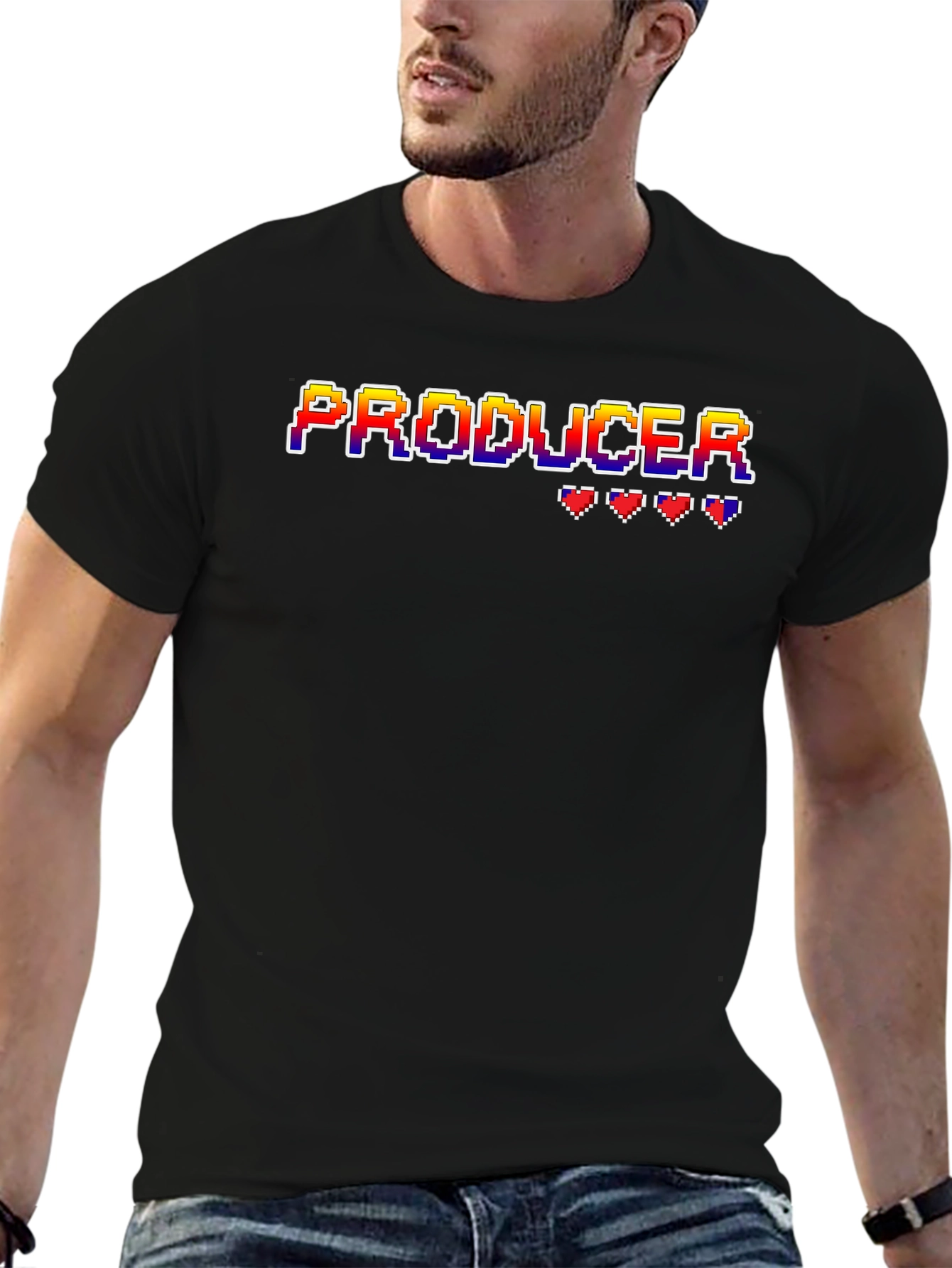 Pixel Producer T-Shirt - Retro Gaming Style