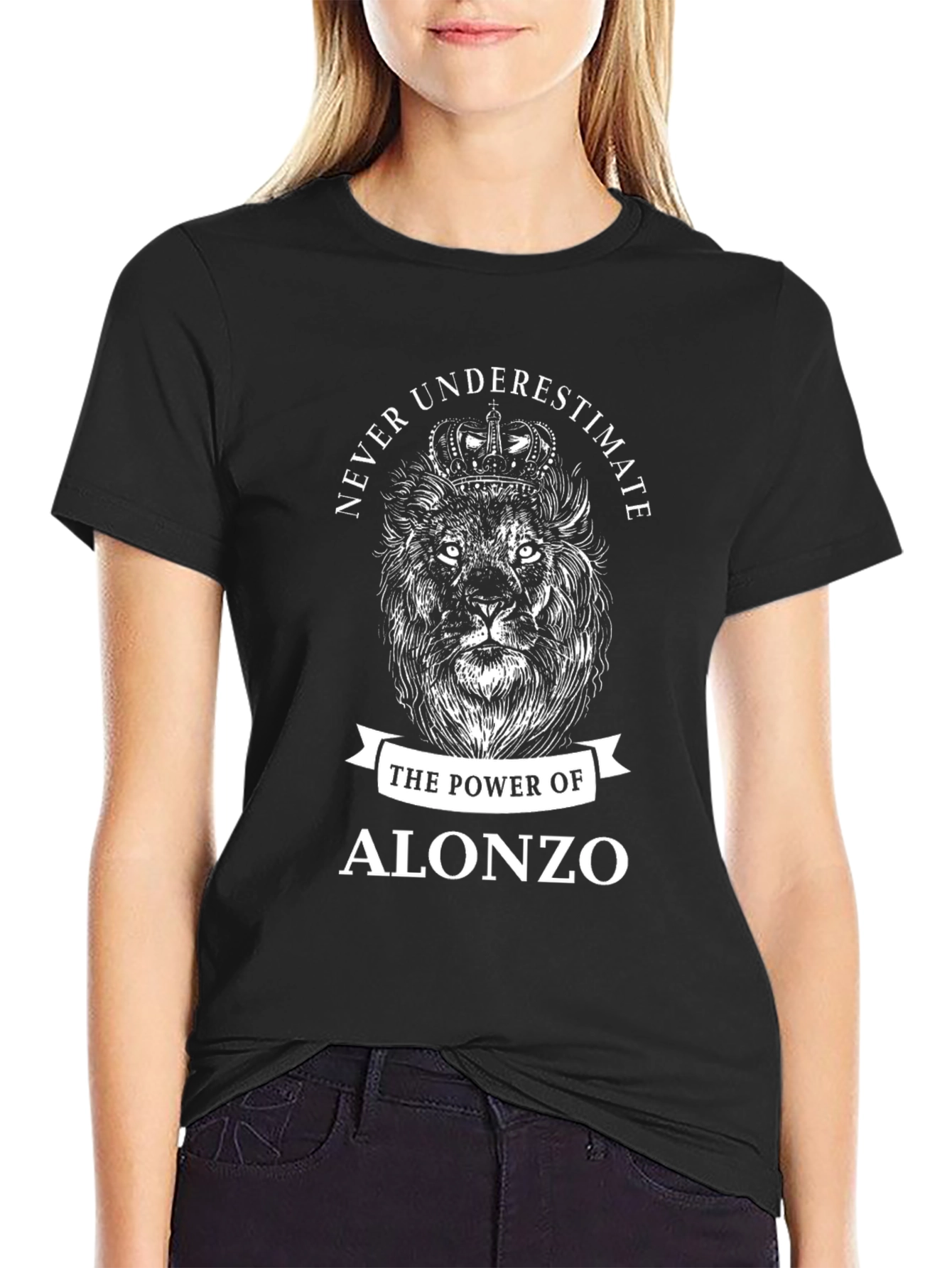 Never Underestimate Alonzo Lion Graphic T-Shirt