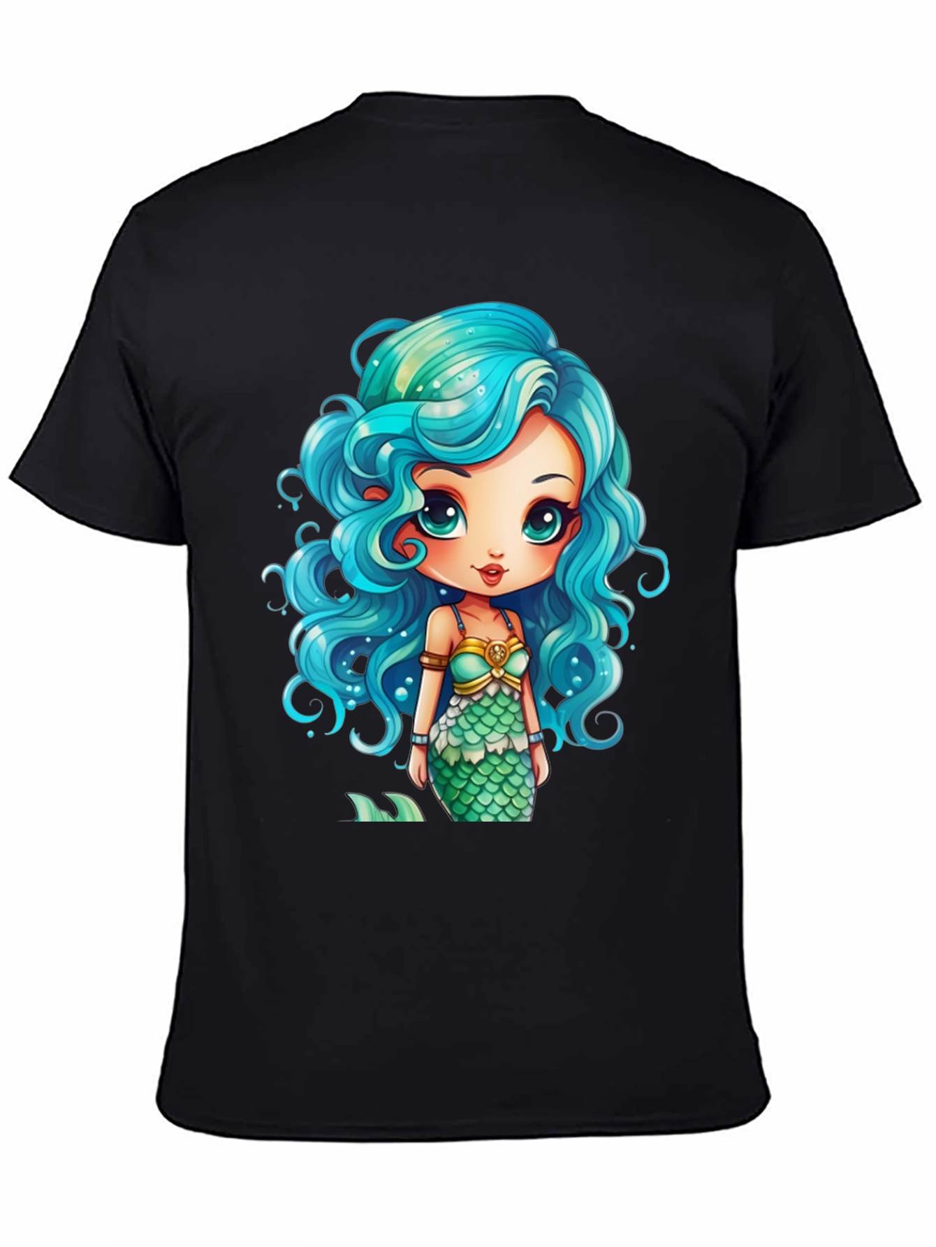 Mermaid Graphic Tee - Unique Cartoon Design