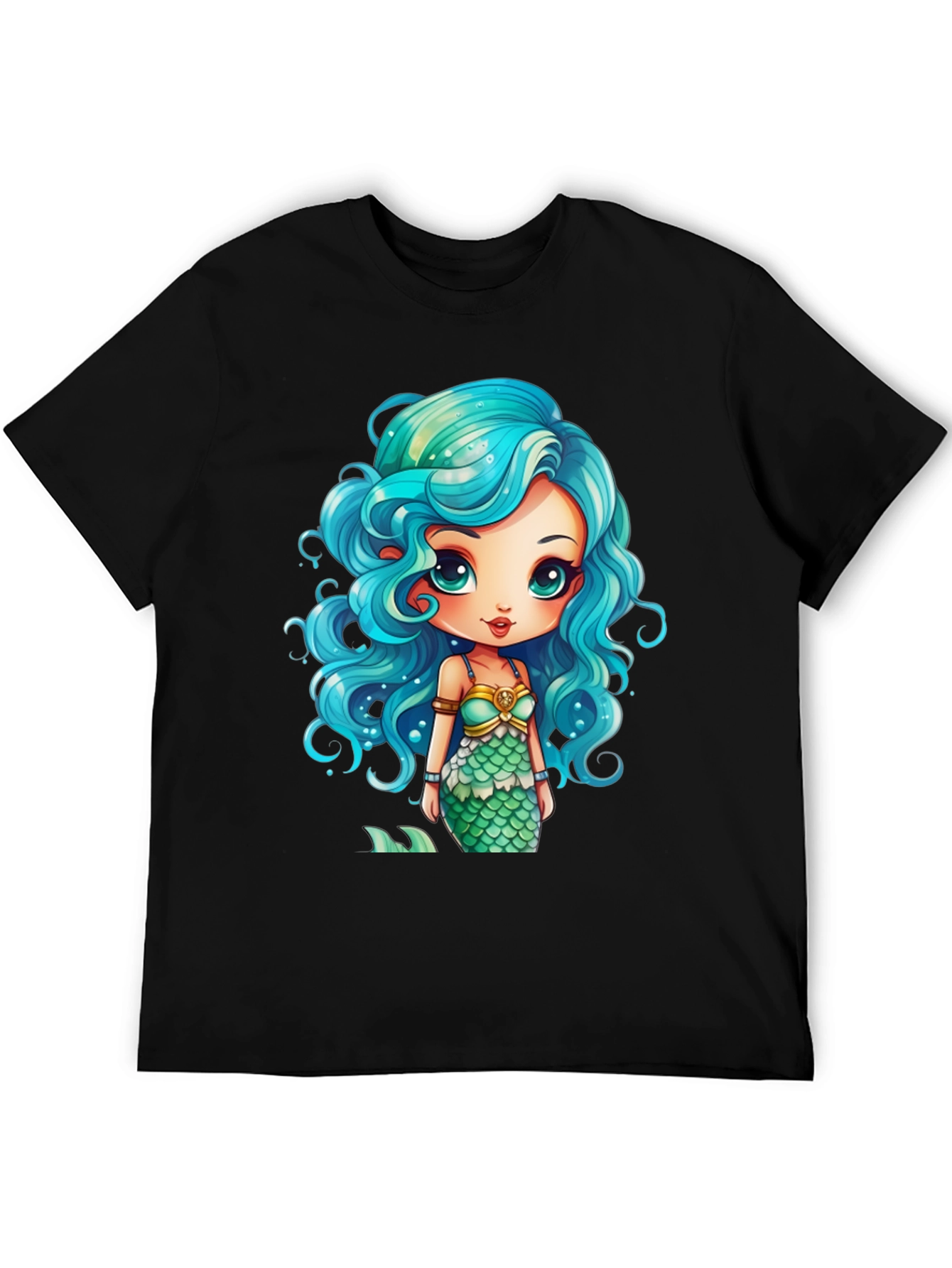 Mermaid Graphic Tee - Unique Cartoon Design