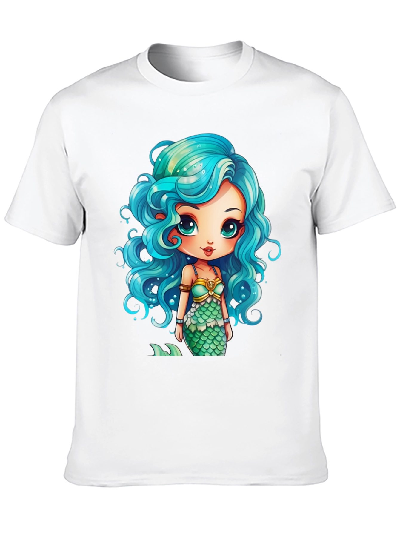Mermaid Graphic Tee - Unique Cartoon Design