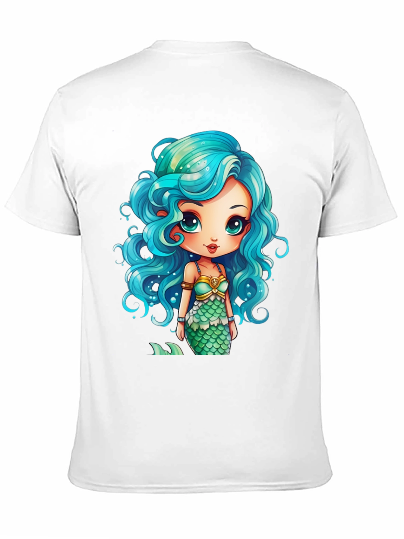 Mermaid Graphic Tee - Unique Cartoon Design