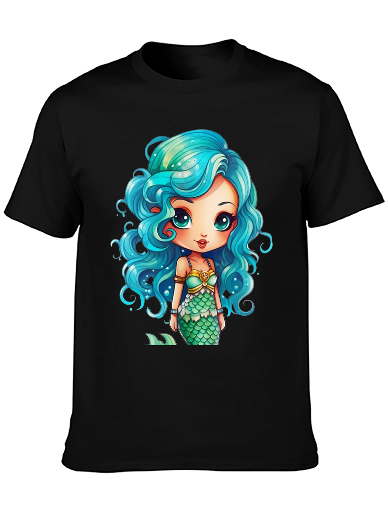 Mermaid Graphic Tee - Unique Cartoon Design
